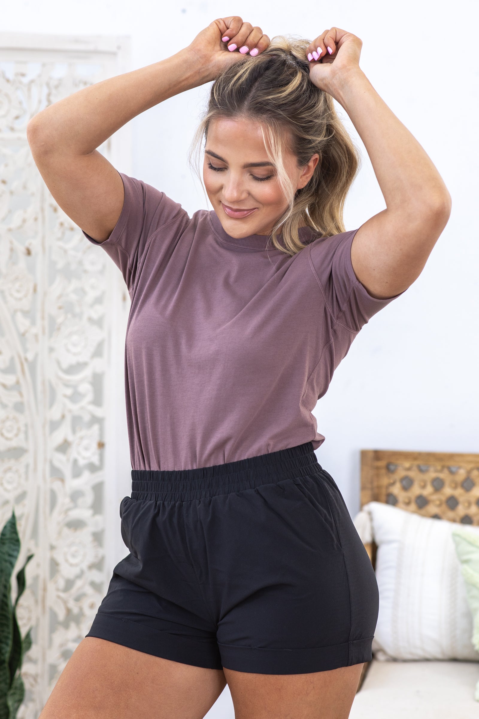 Athleisure Shorts With Cuff