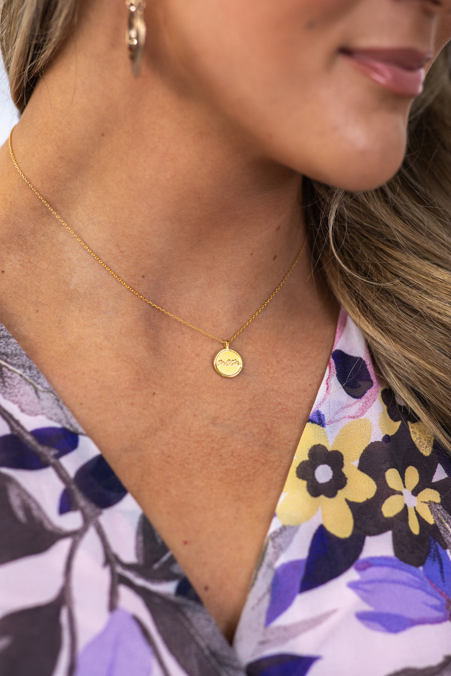 Gold Dipped Mom Necklace
