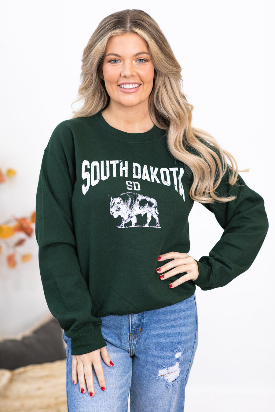 Hunter Green South Dakota Graphic Sweatshirt