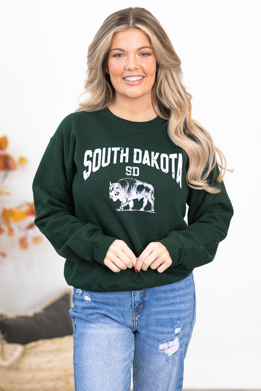 Hunter Green South Dakota Graphic Sweatshirt