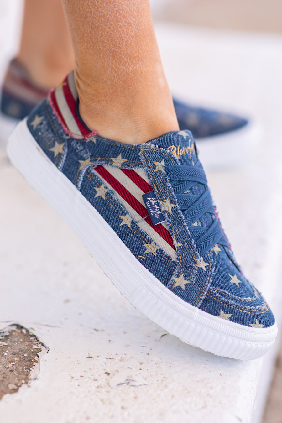 Navy With Stars and Stripes Sneakers