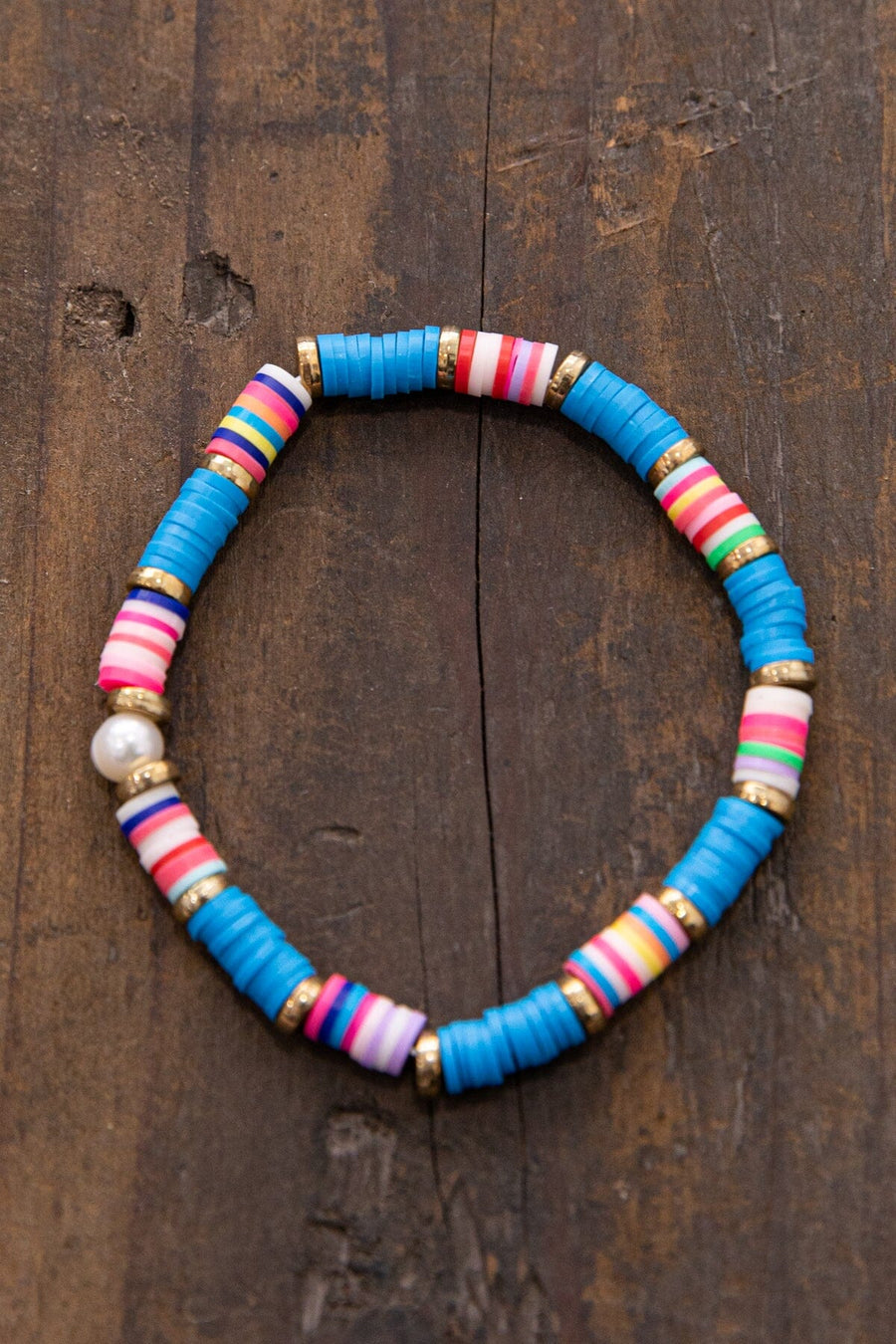 Royal Blue Multicolor Beaded Bracelet - Filly Flair