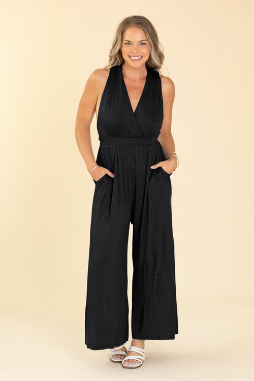 Hilary Wide Leg Jumpsuit in Grey