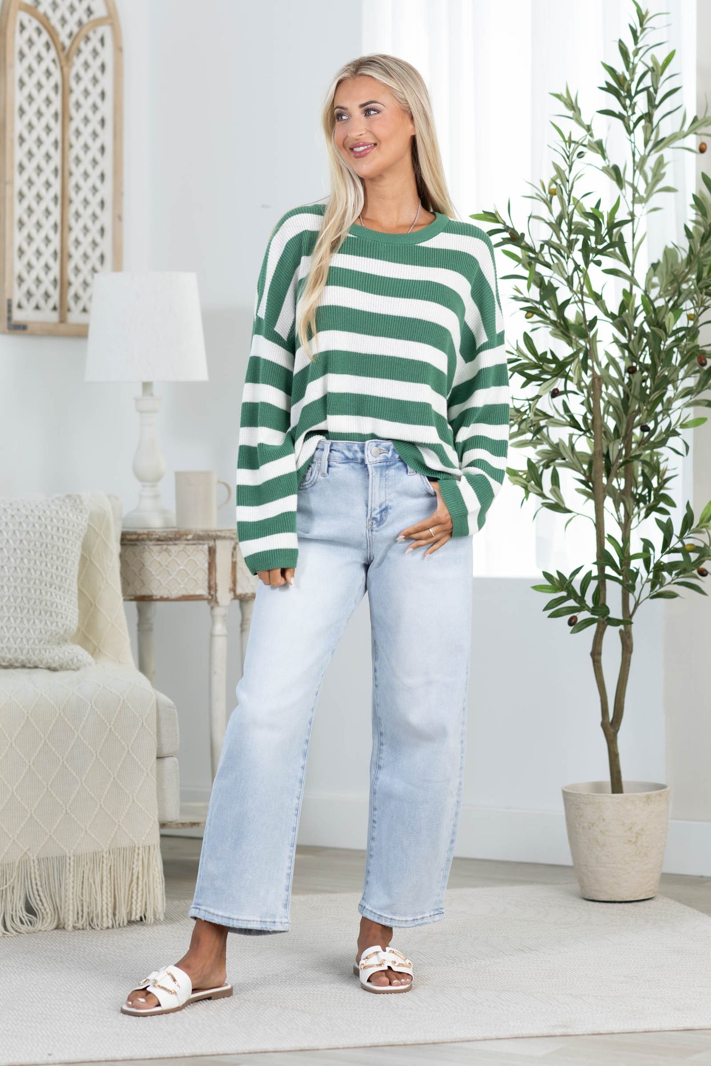 Crewneck Stripe Sweater