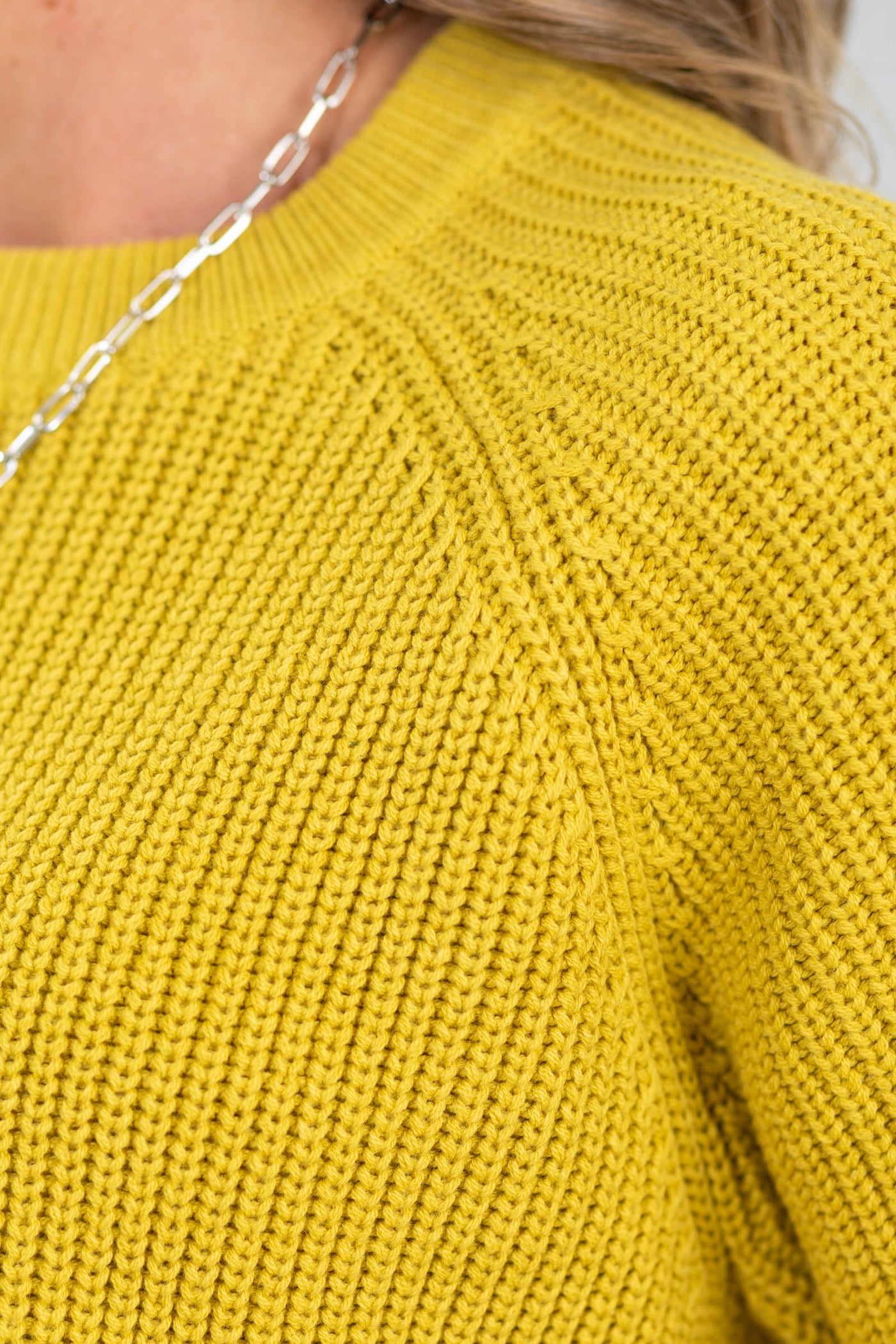 Light Olive Short Sleeve Sweater Top