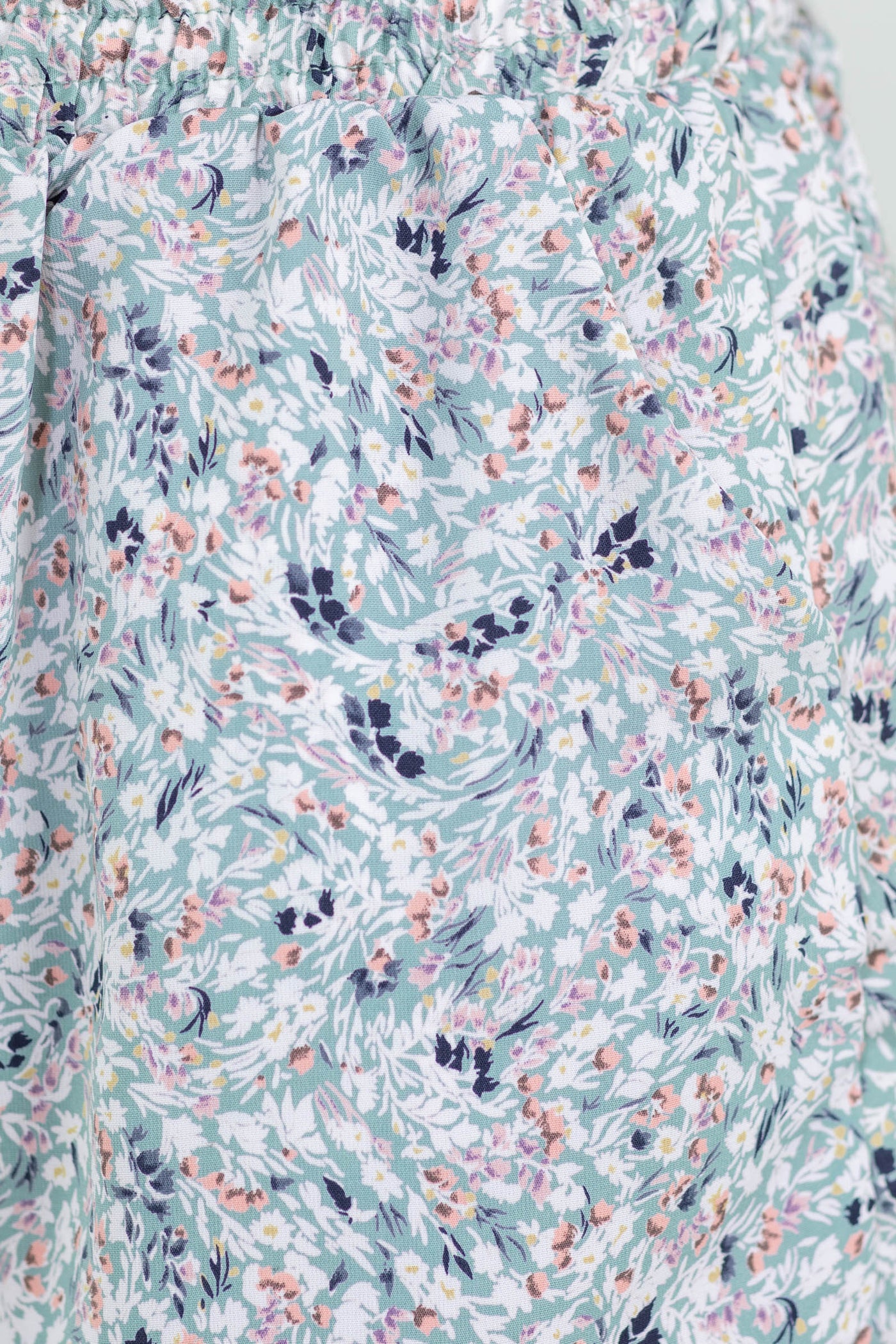 Sew in Love x Filly Flair Sage Floral Easy Waist Shorts