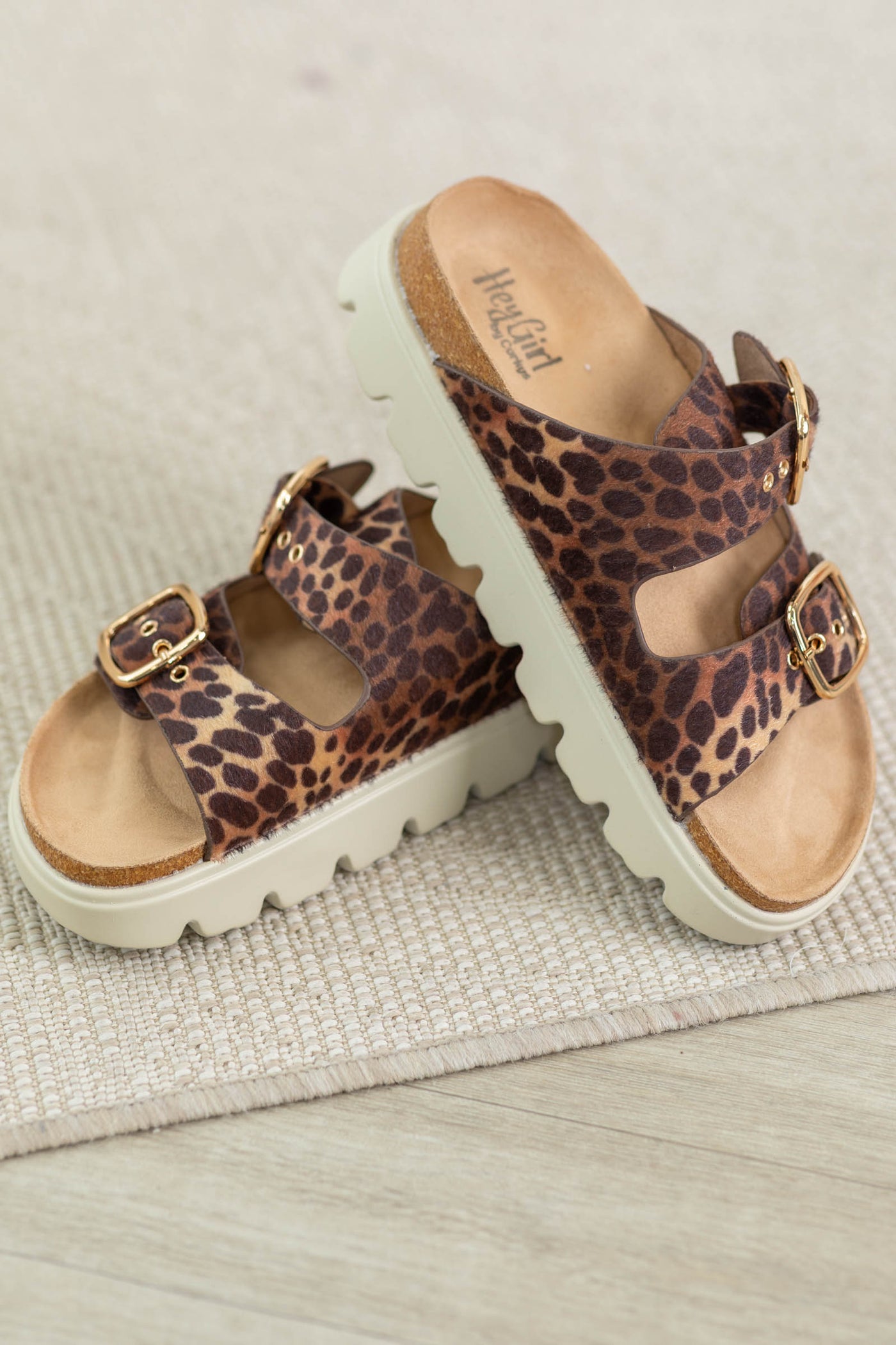 Corkys Leopard Platform Sandal