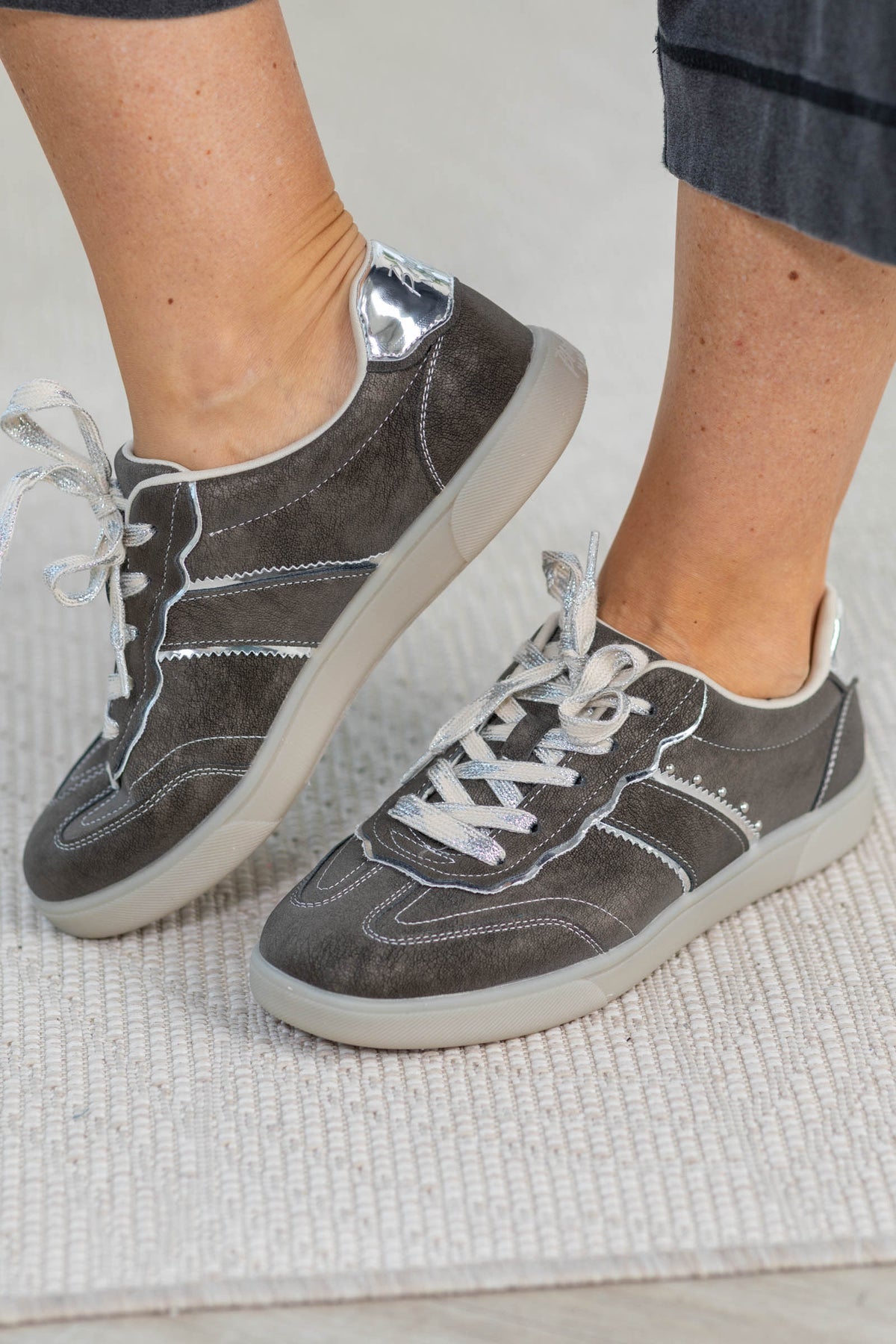 Blowfish Charcoal Lace Up Sneaker