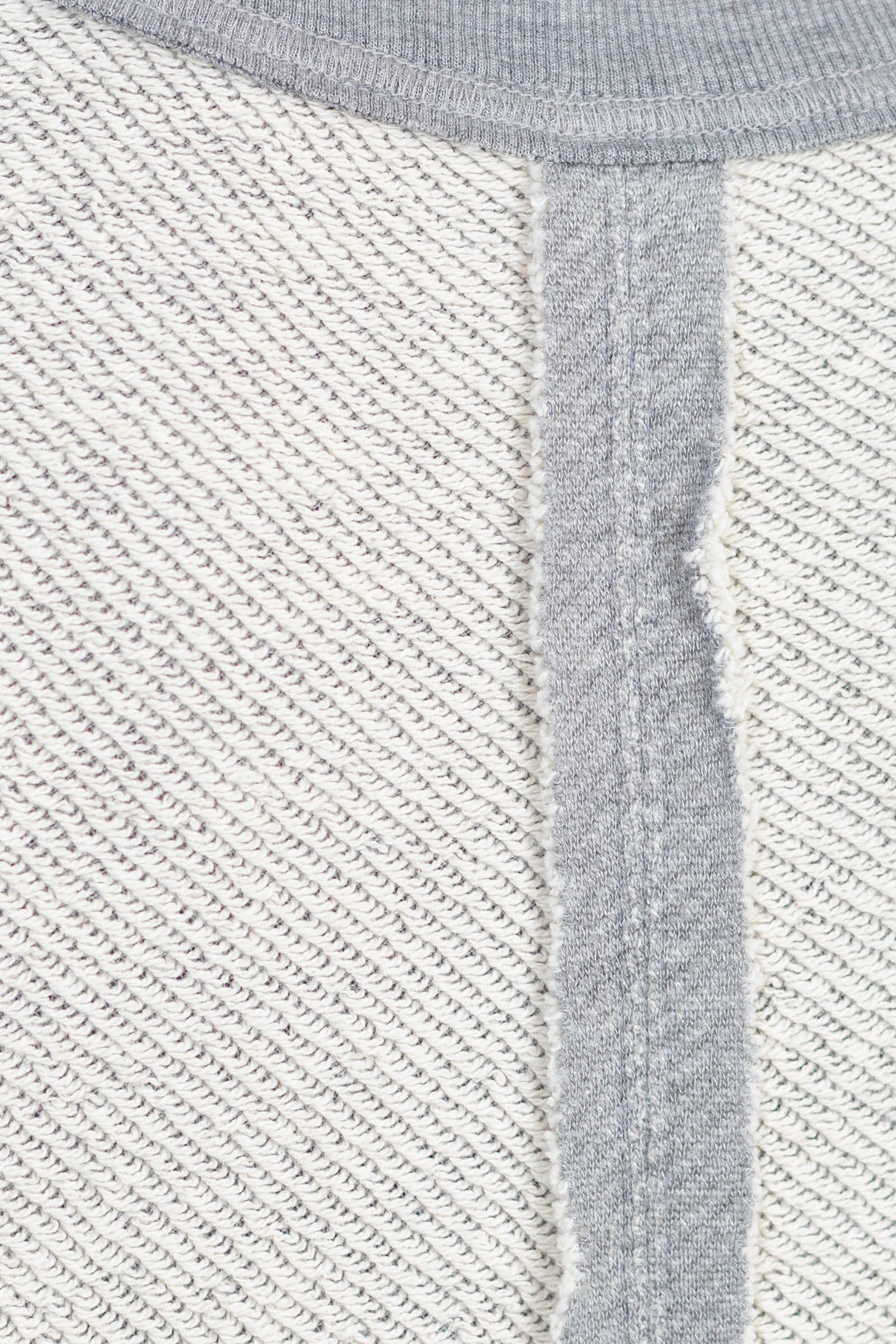 Heather Grey And Ivory V-Neck Knit Pullover