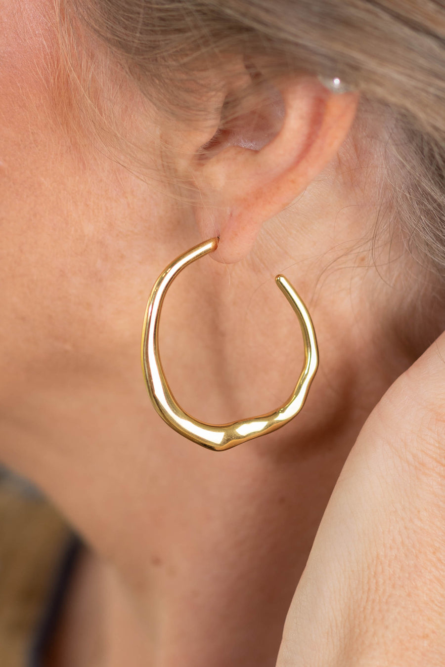 Hammered Hoop Earrings