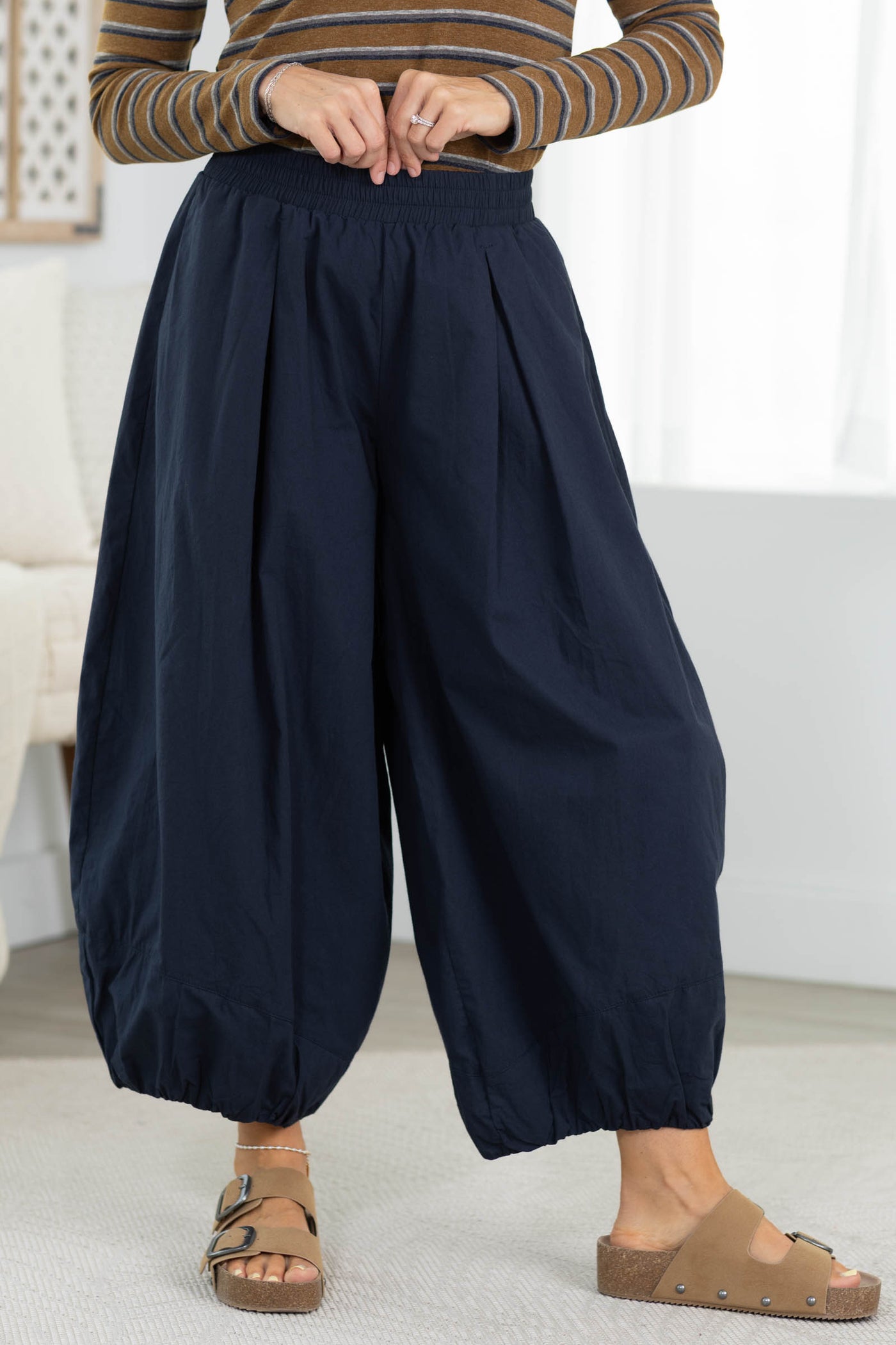 Luxe Contemporary Balloon Pleated Pants