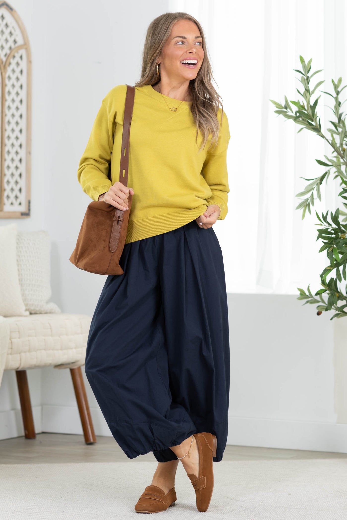 Luxe Contemporary Balloon Pleated Pants