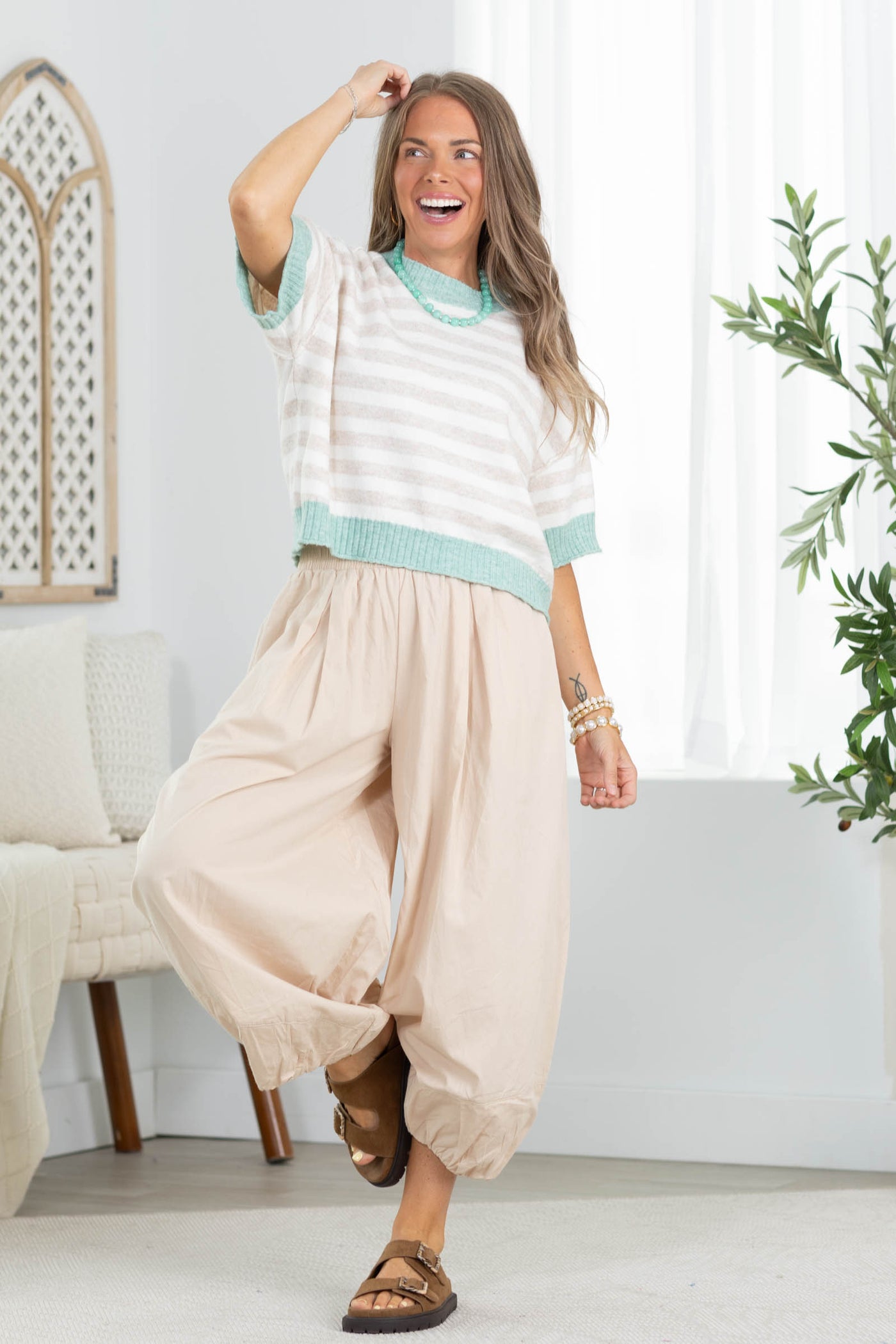 Luxe Contemporary Balloon Pleated Pants