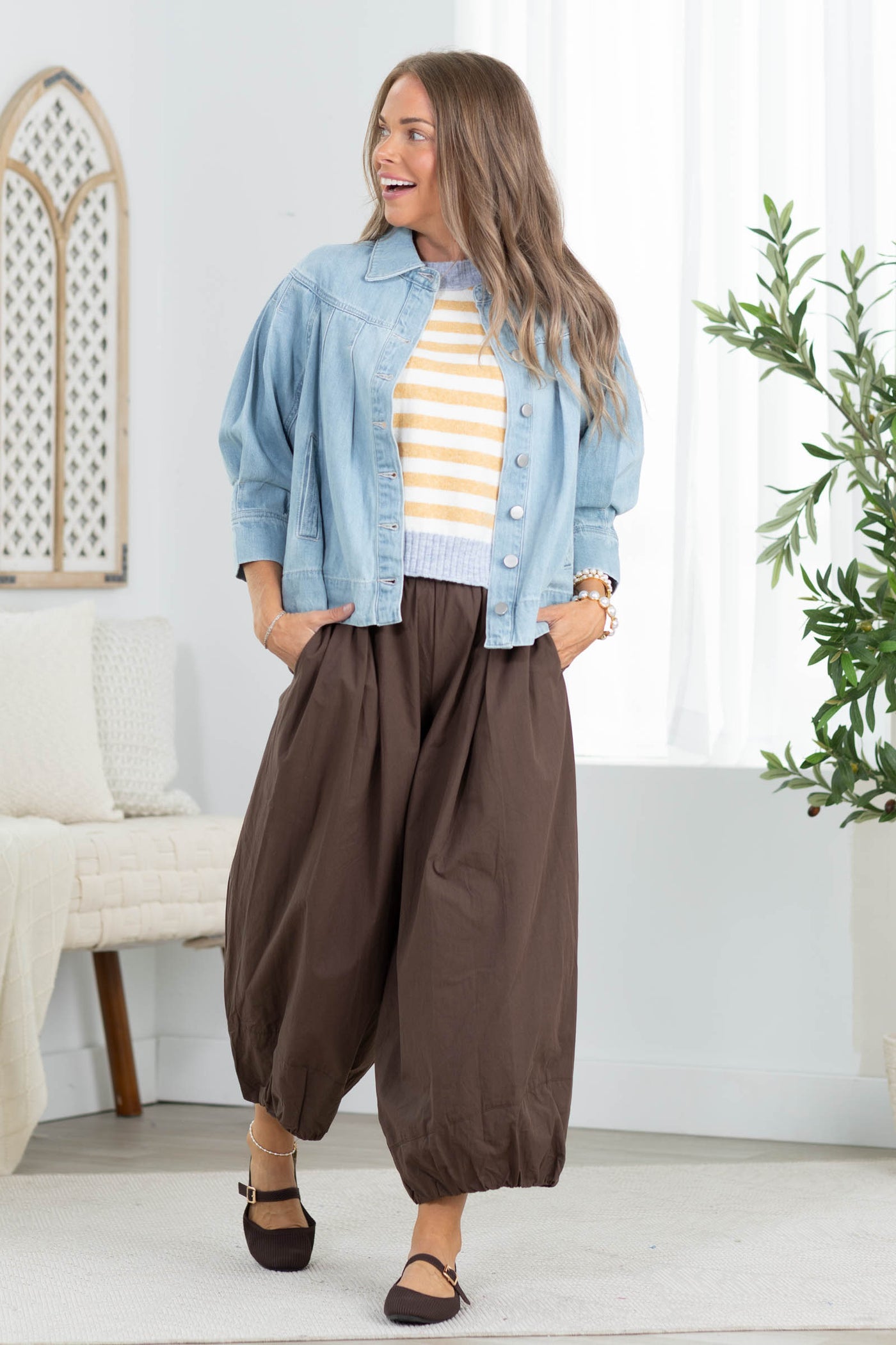 Luxe Contemporary Balloon Pleated Pants