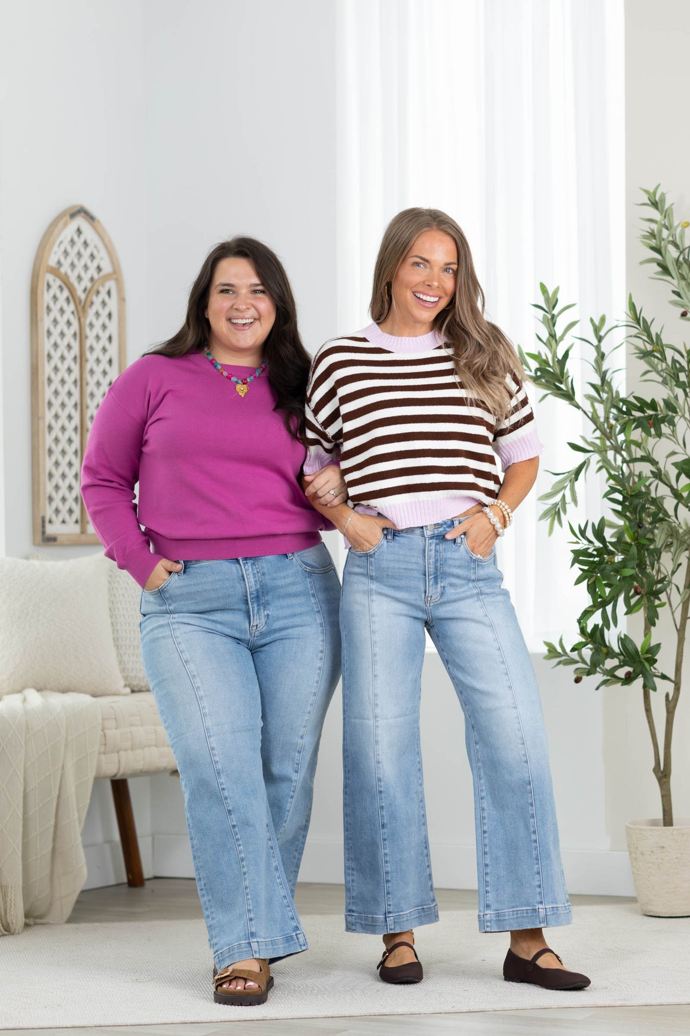 Risen Light High Rise Crop Wide Jeans