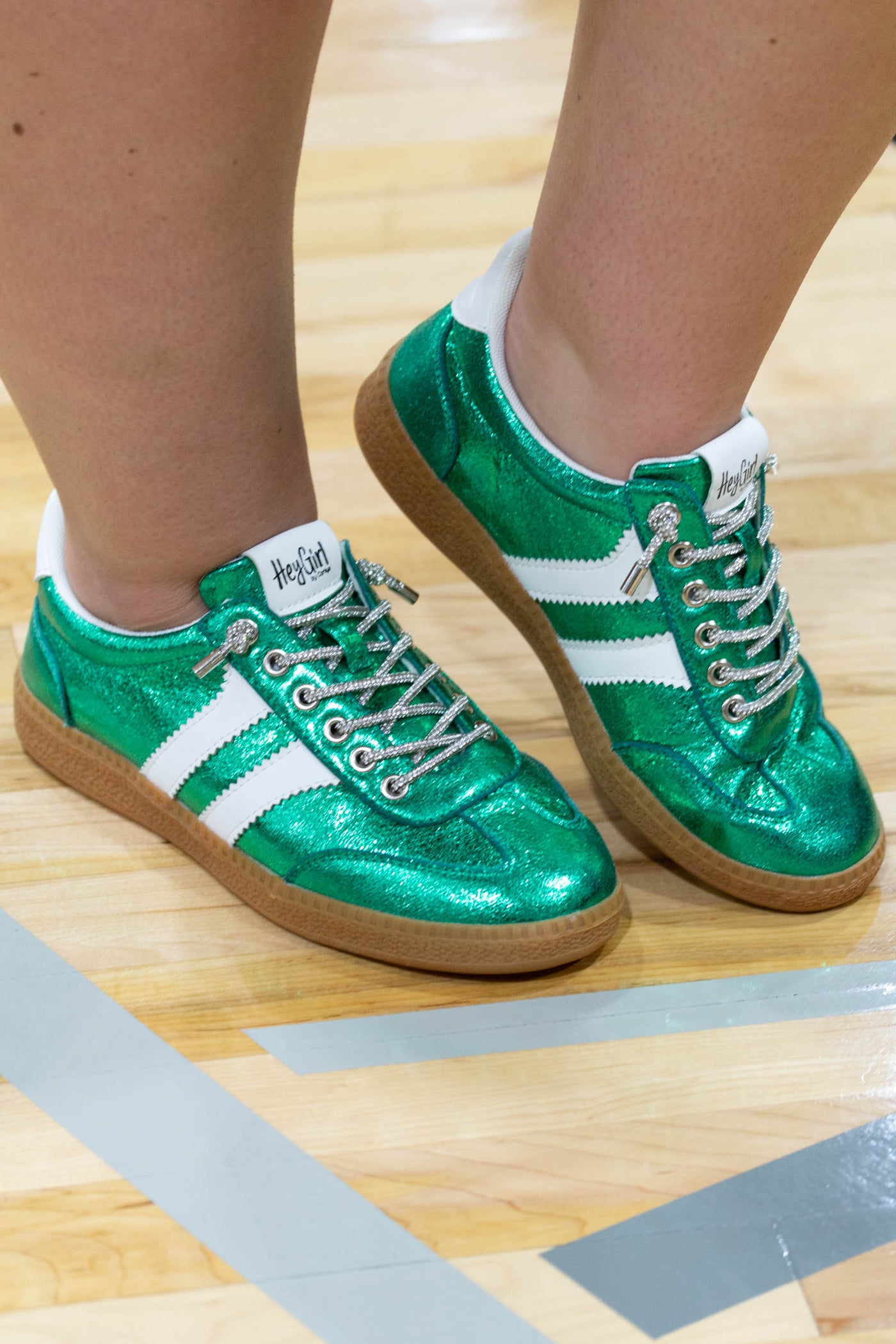 Corkys Metallic Lace Up Sneakers