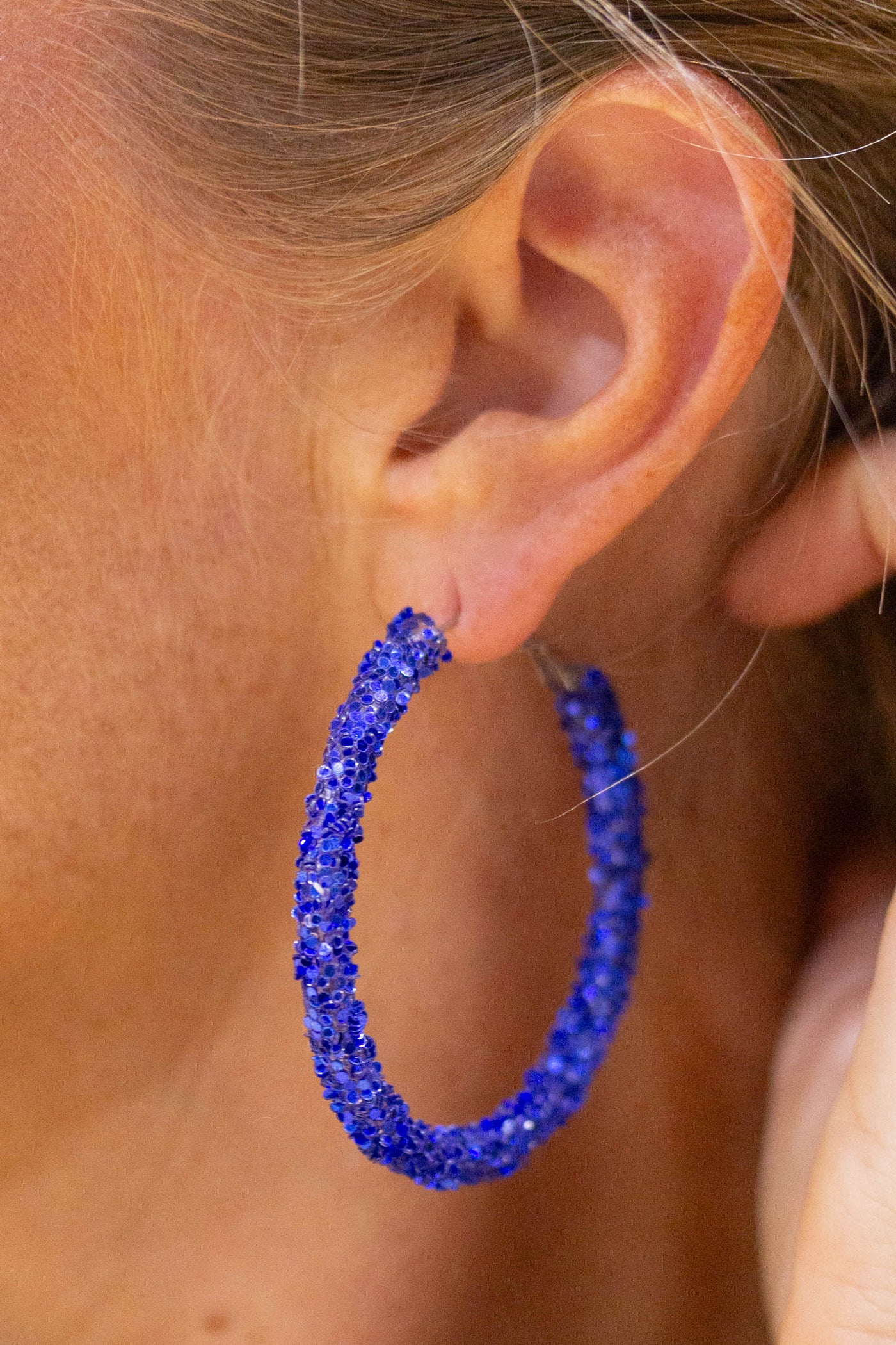 Glitter Hoop Earrings