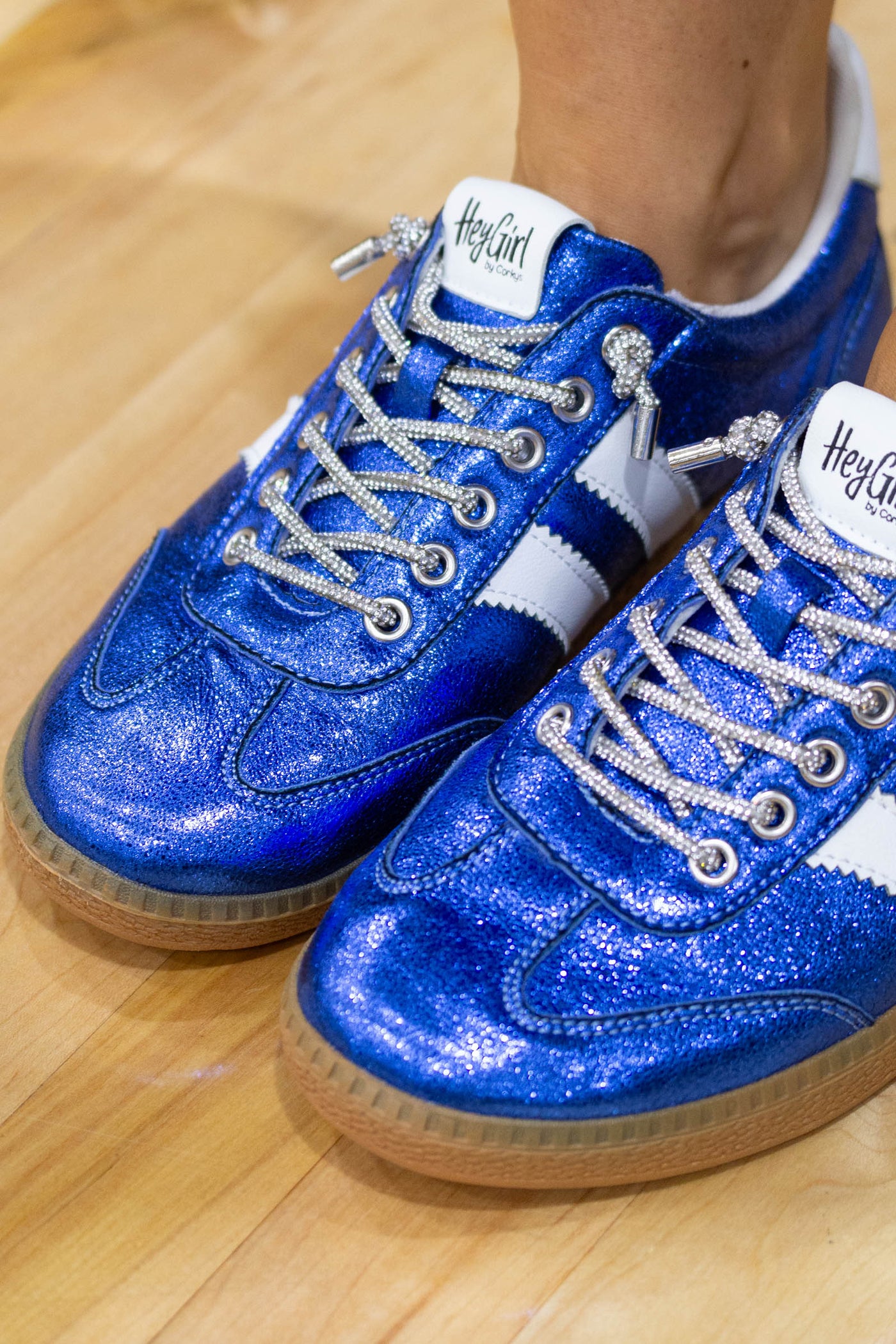 Corkys Metallic Lace Up Sneakers