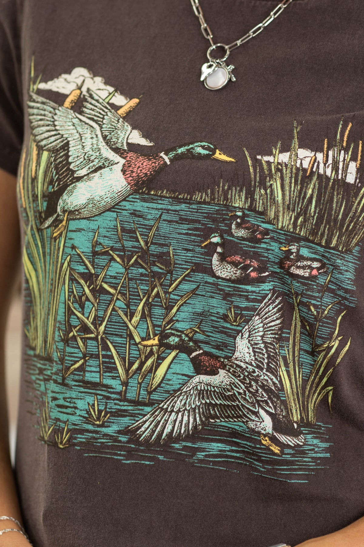 Brown Pond Graphic Knit Tee