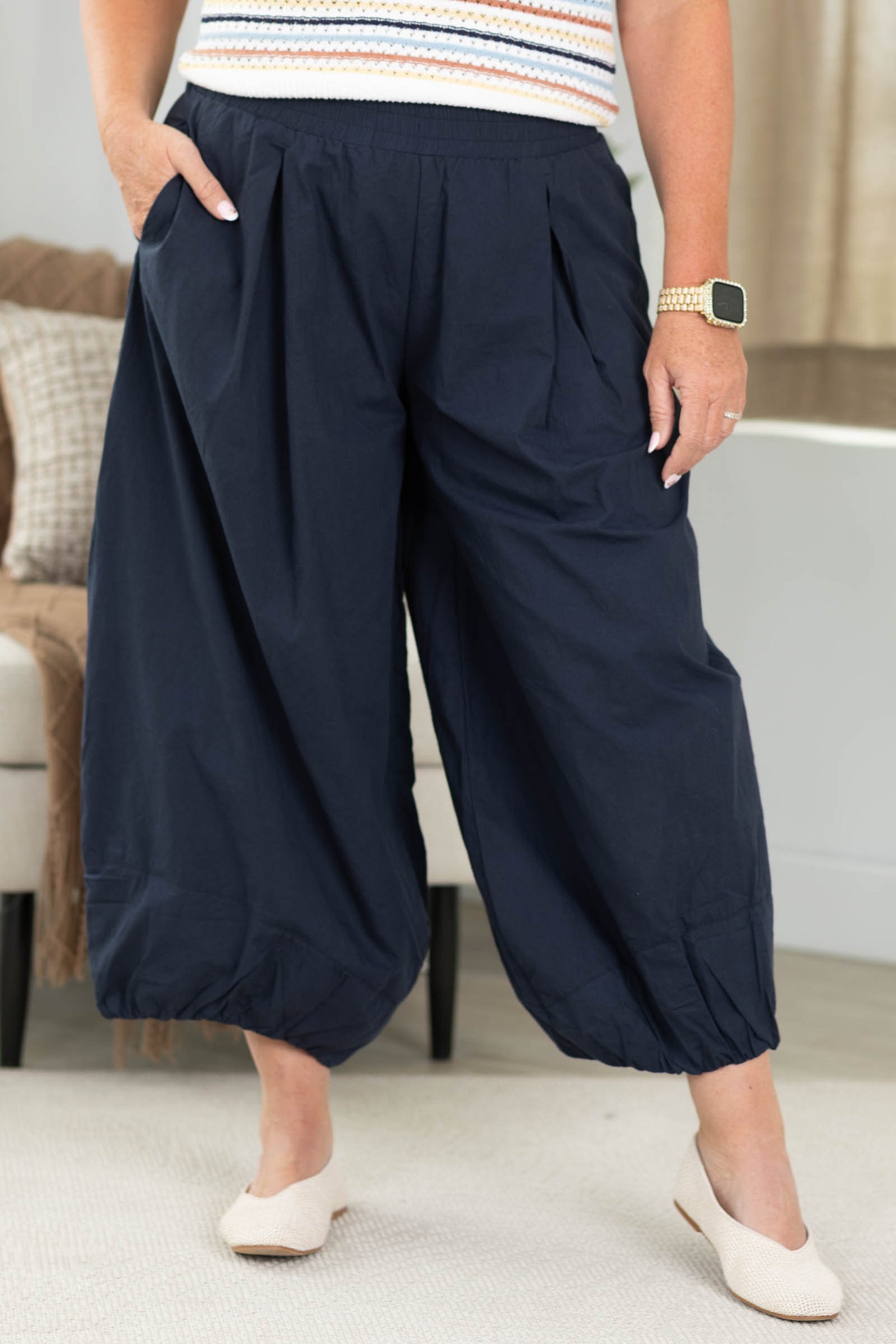 Luxe Contemporary Balloon Pleated Pants