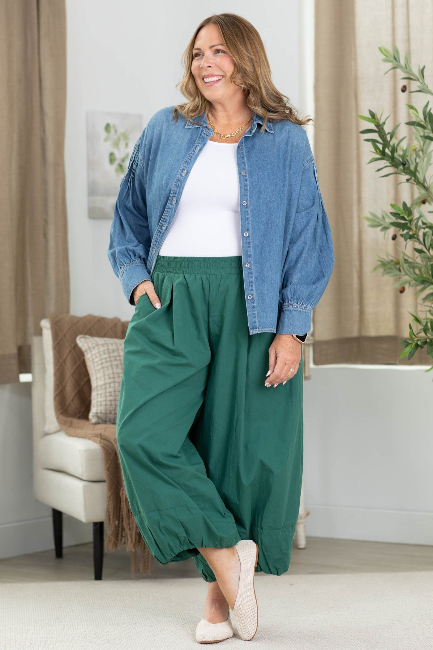 Luxe Contemporary Balloon Pleated Pants
