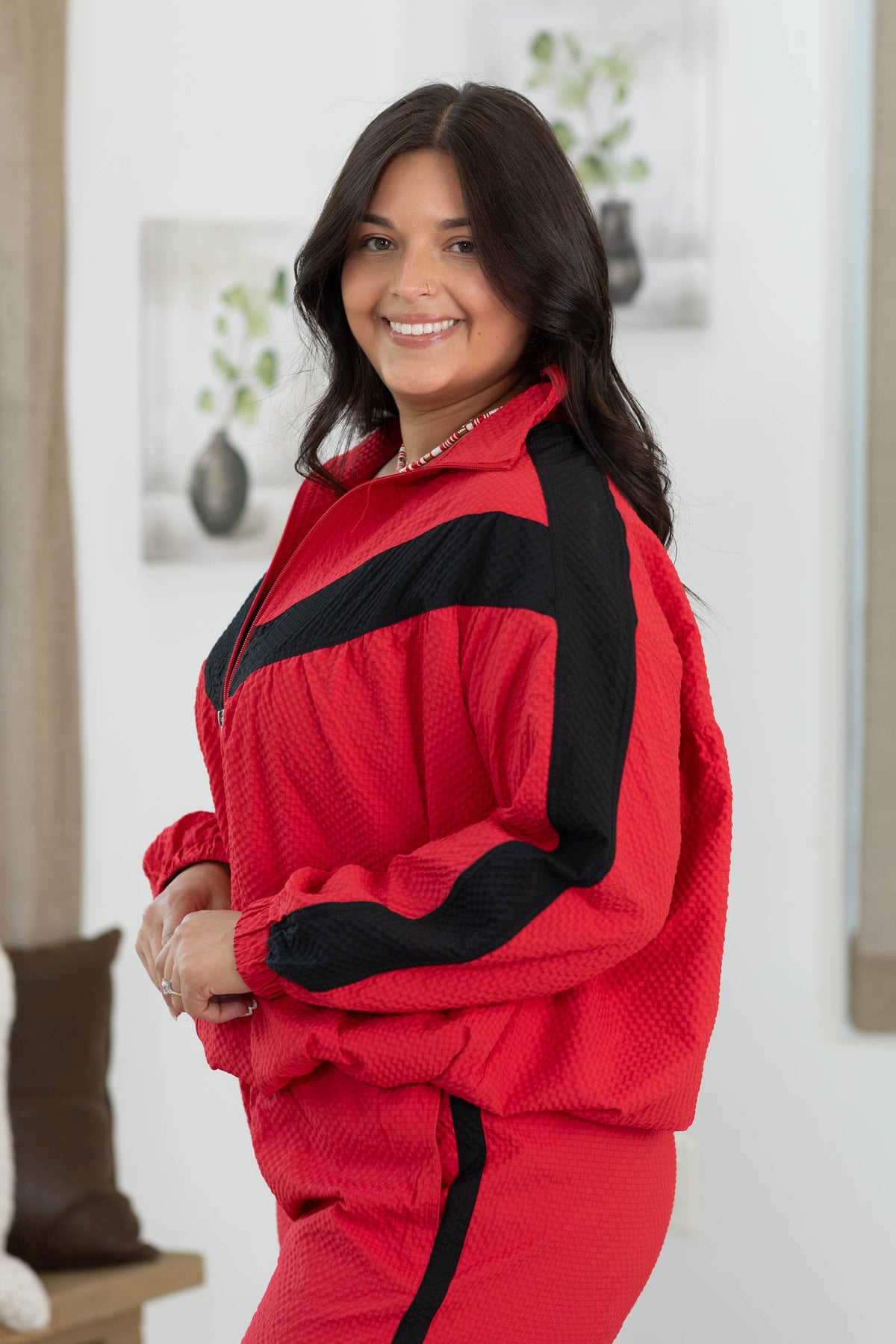 Home Team Track Jacket With Contrast Stripe by Filly Flair
