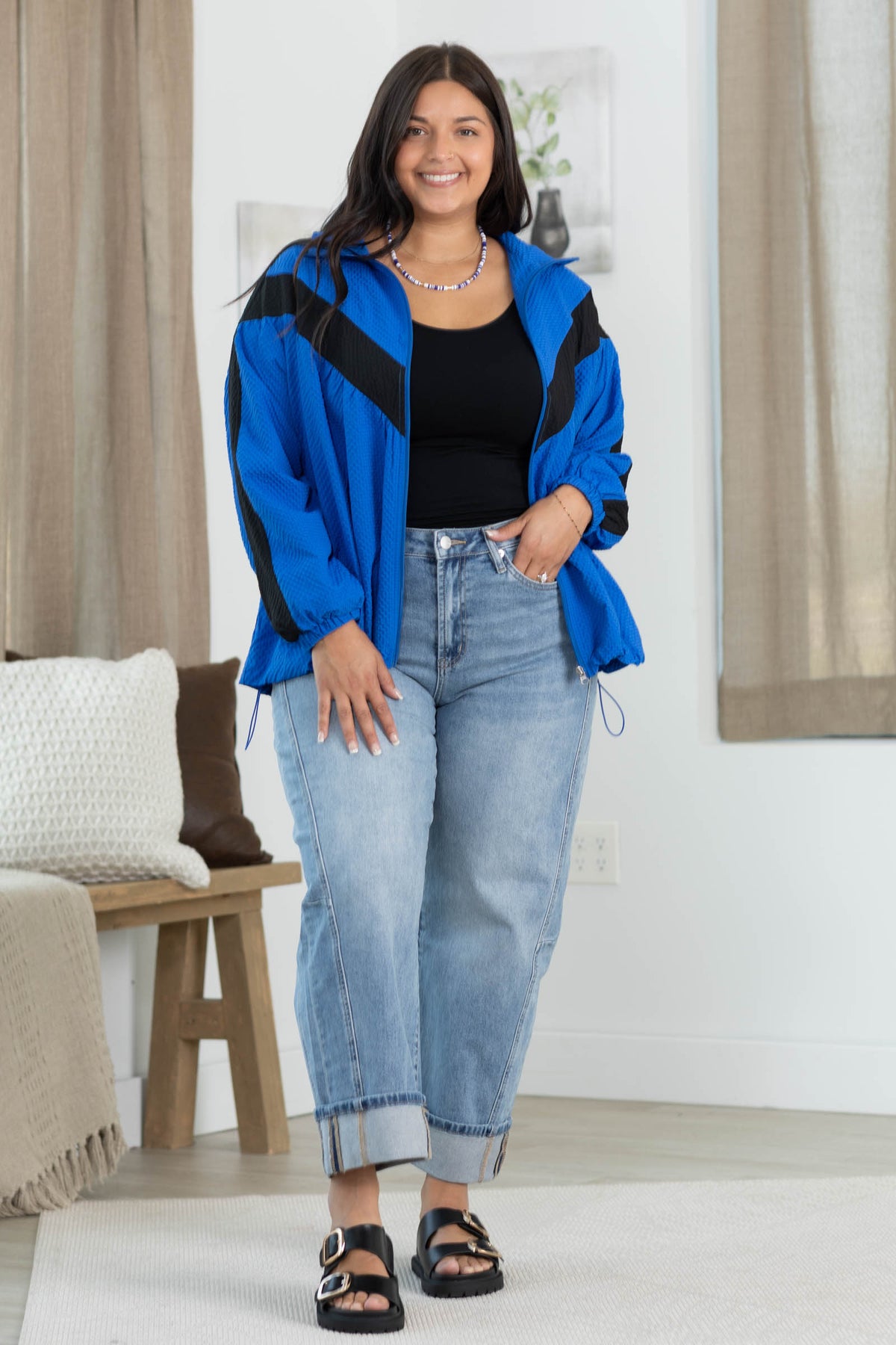 Home Team Track Jacket With Contrast Stripe by Filly Flair