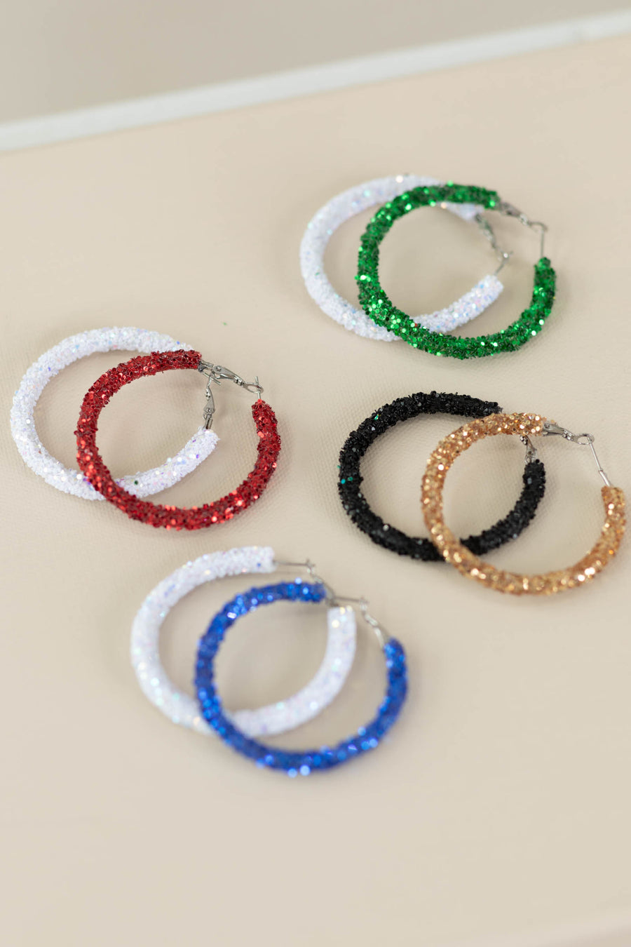 Glitter Hoop Earrings