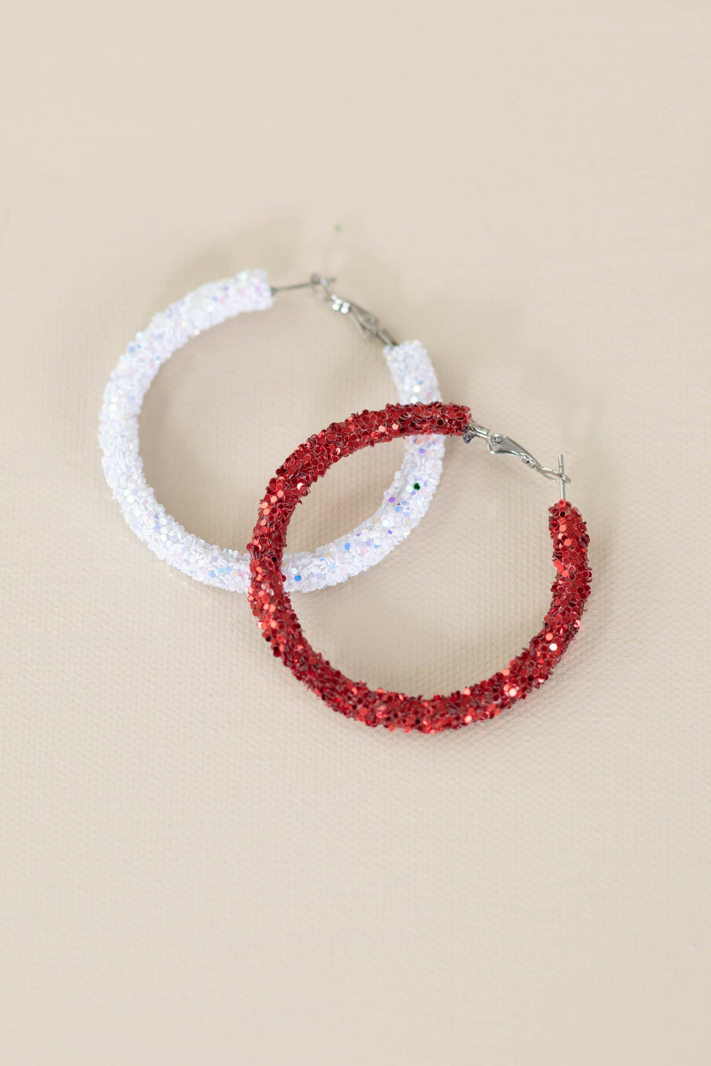 Glitter Hoop Earrings