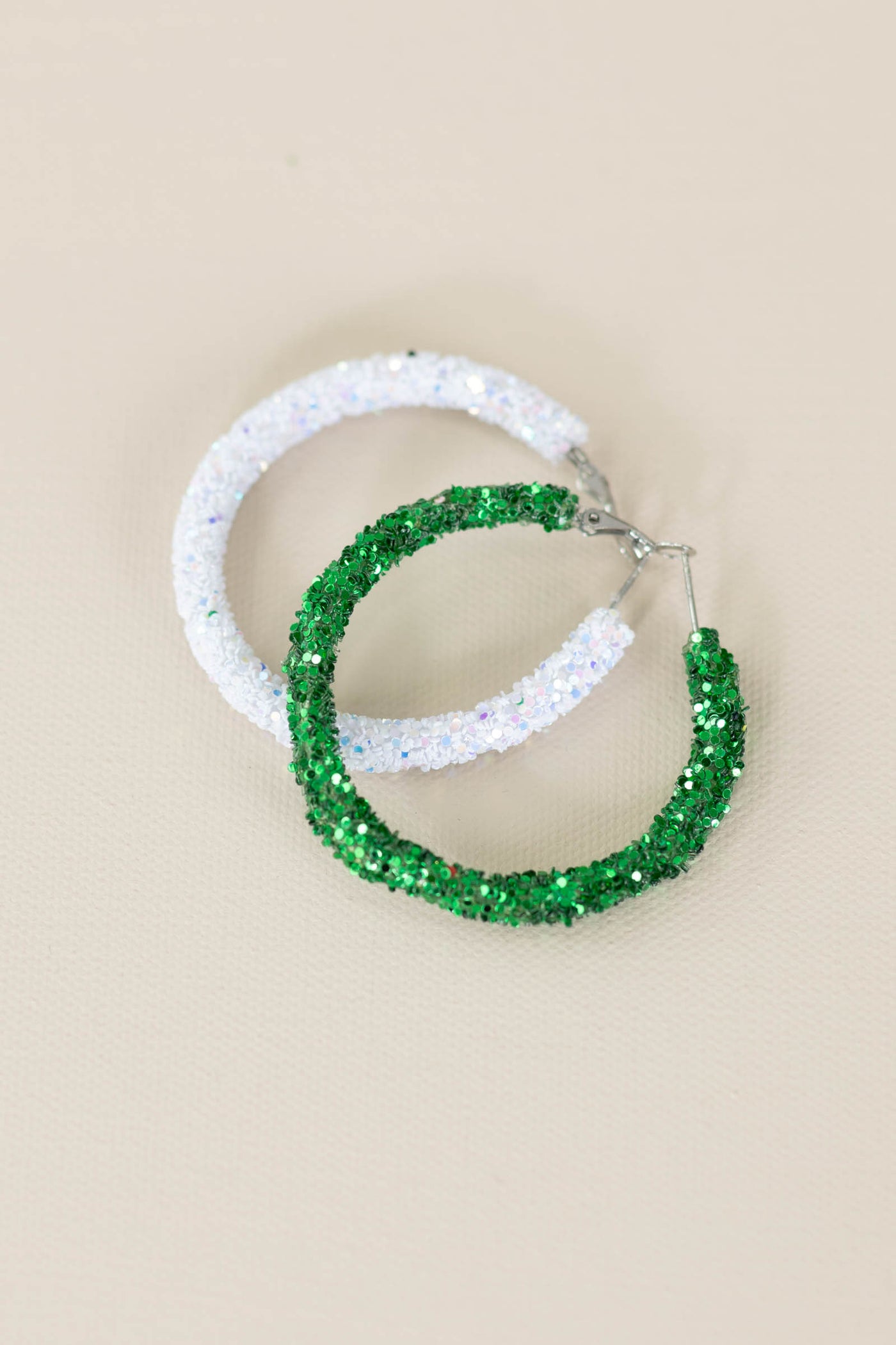 Glitter Hoop Earrings
