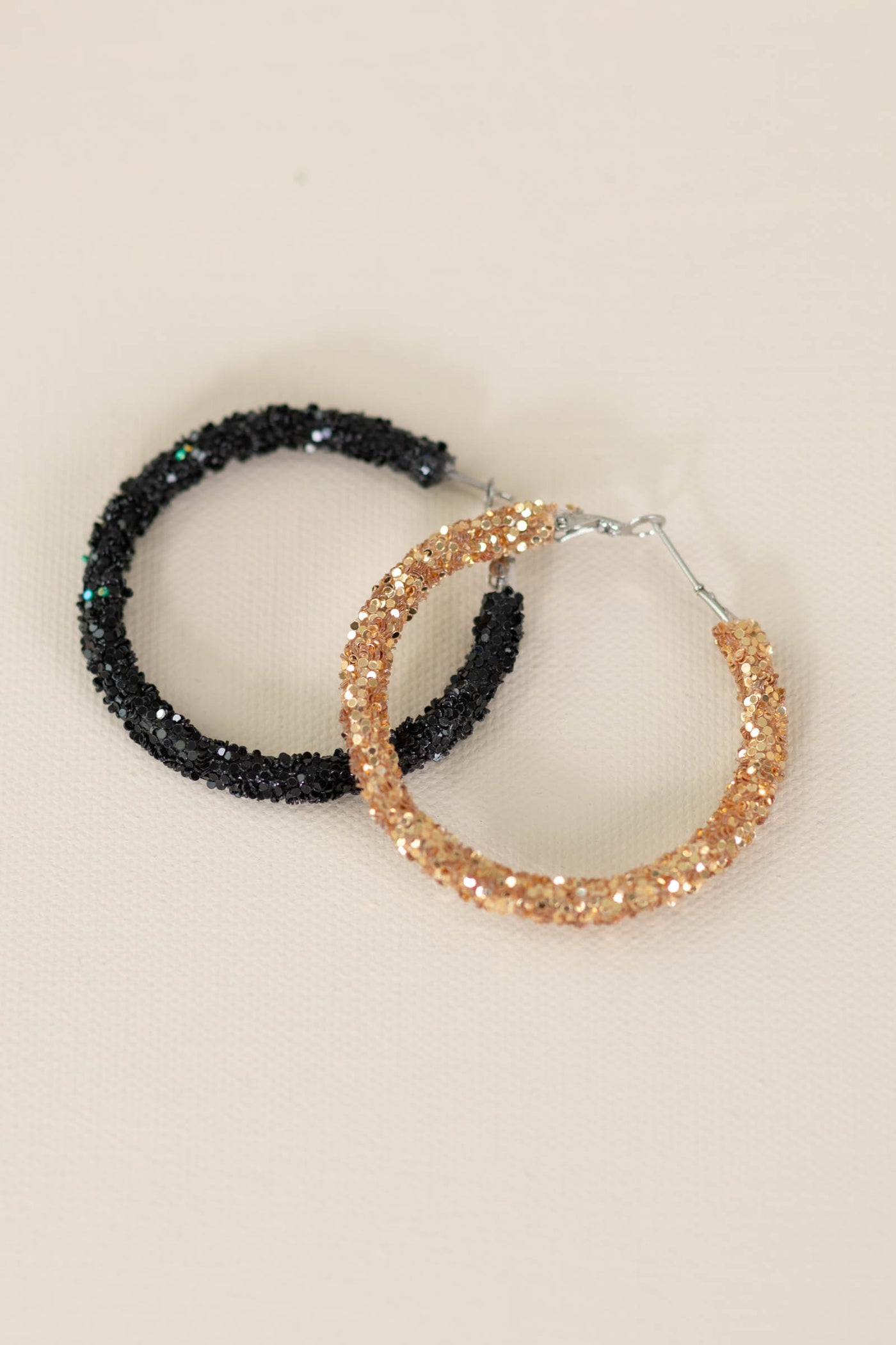 Glitter Hoop Earrings