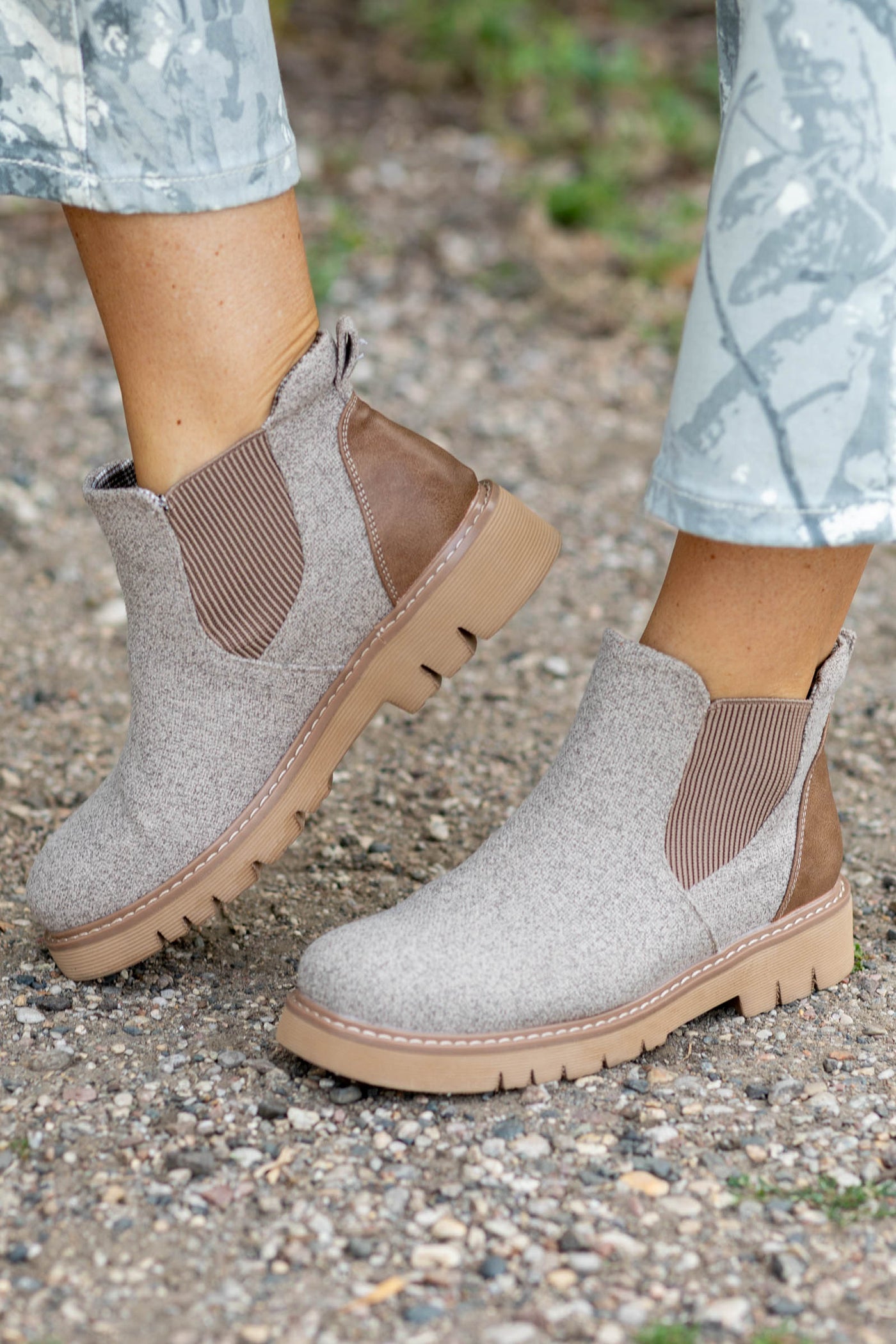 Corkys Sand Elastic Bootie