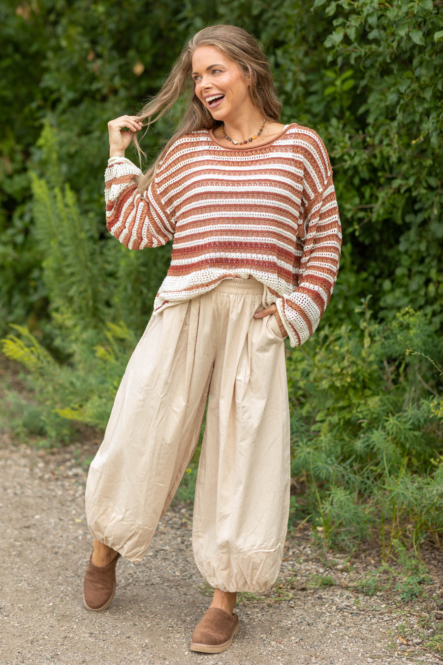 Easy Waist Barrel Pants