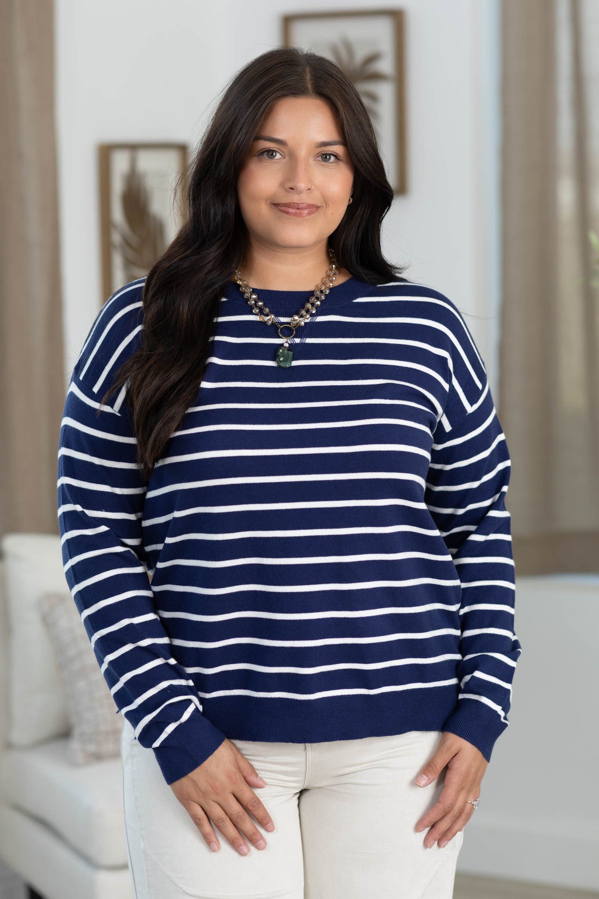 Staccato Everyday Striped Pullover Sweater Top