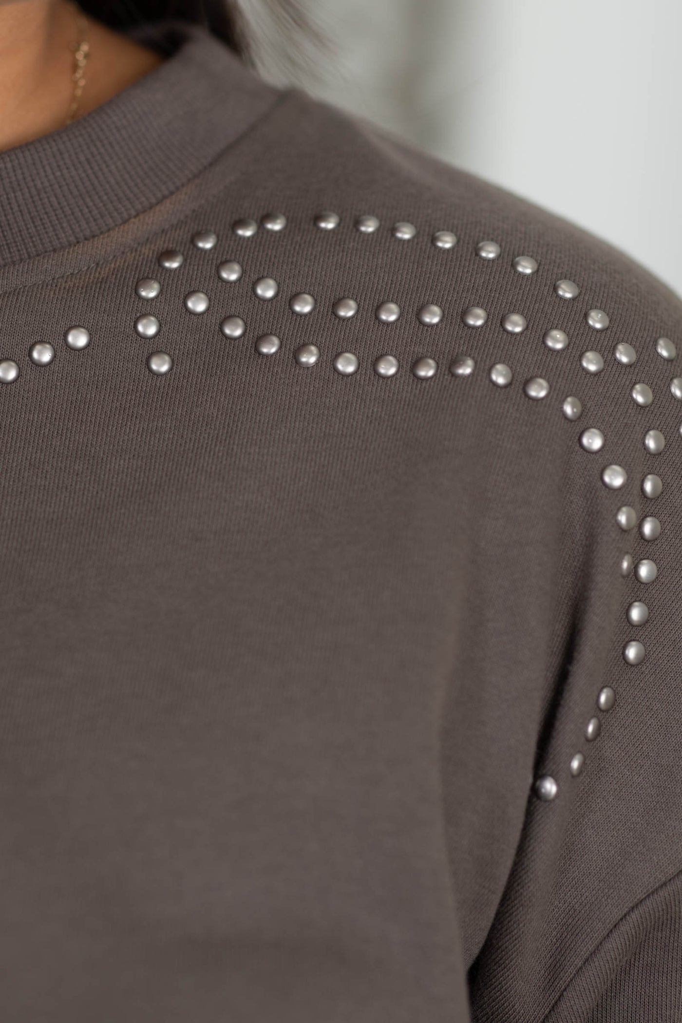 Staccato Studded Crewneck Sweatshirts