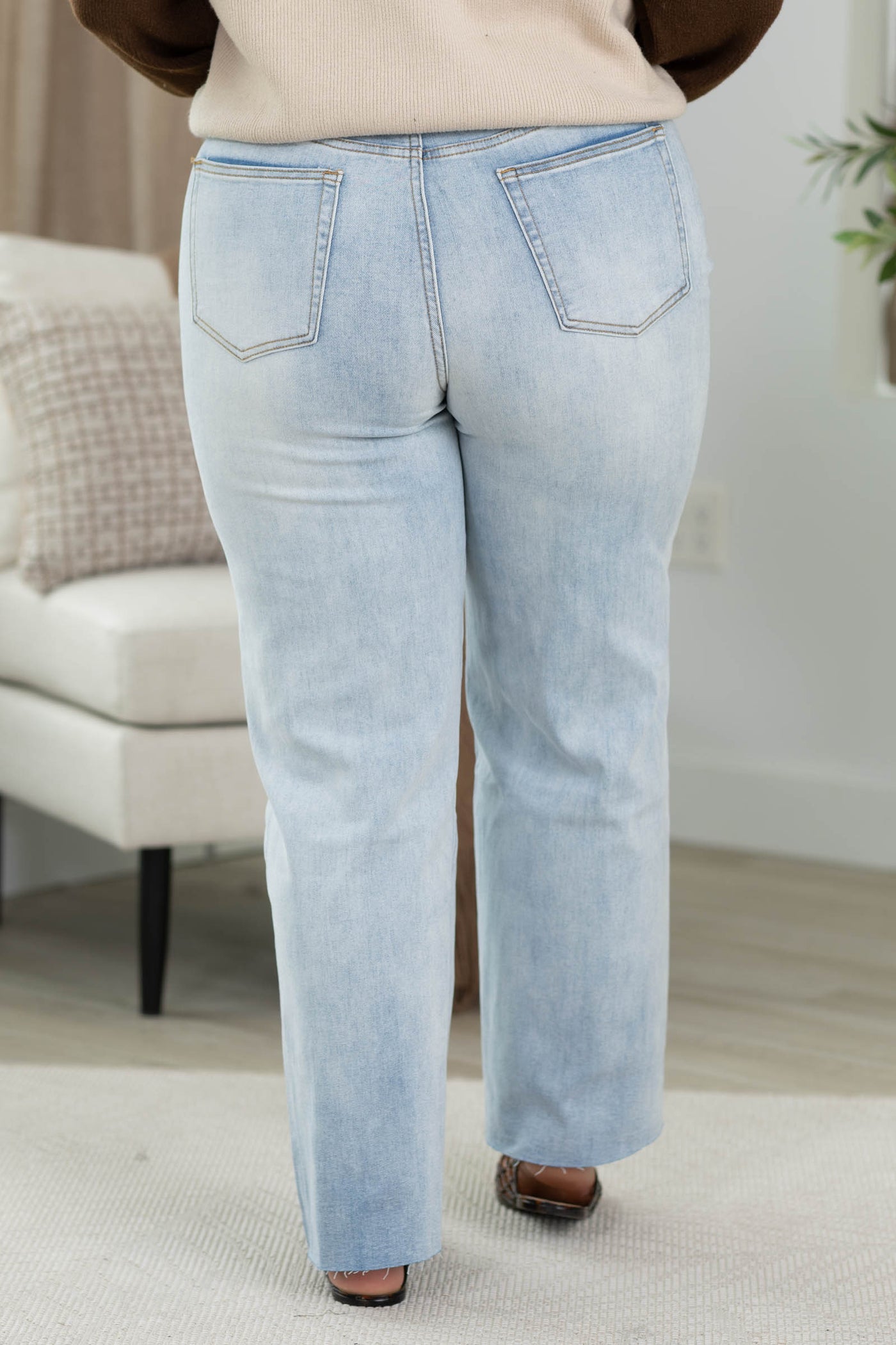Cotierra Light Denim High Waist Wide Leg Jeans