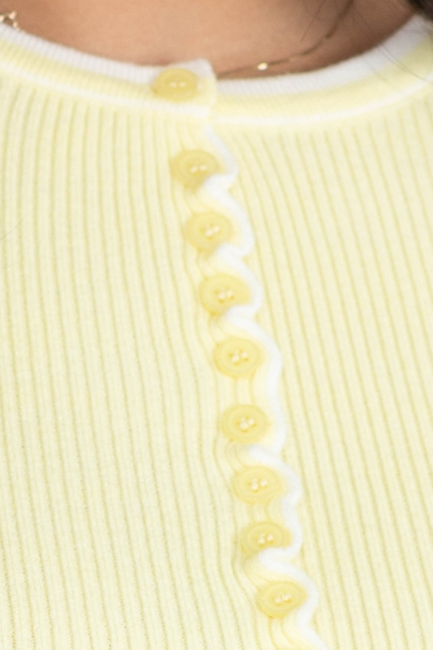 Cotierra Scalloped Knit Cardigan Top