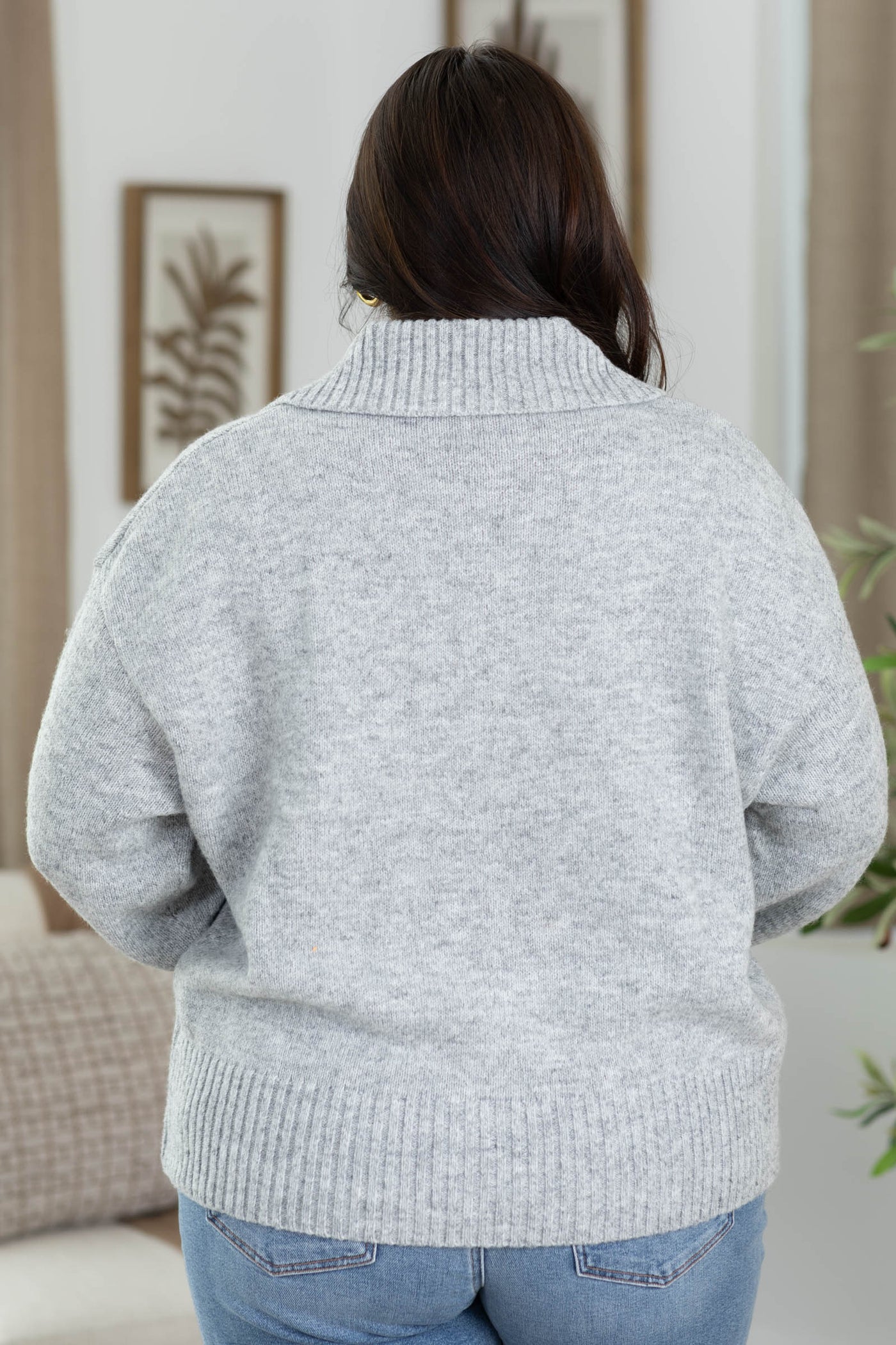 Cotierra Sweater Polo Quarter Button Top