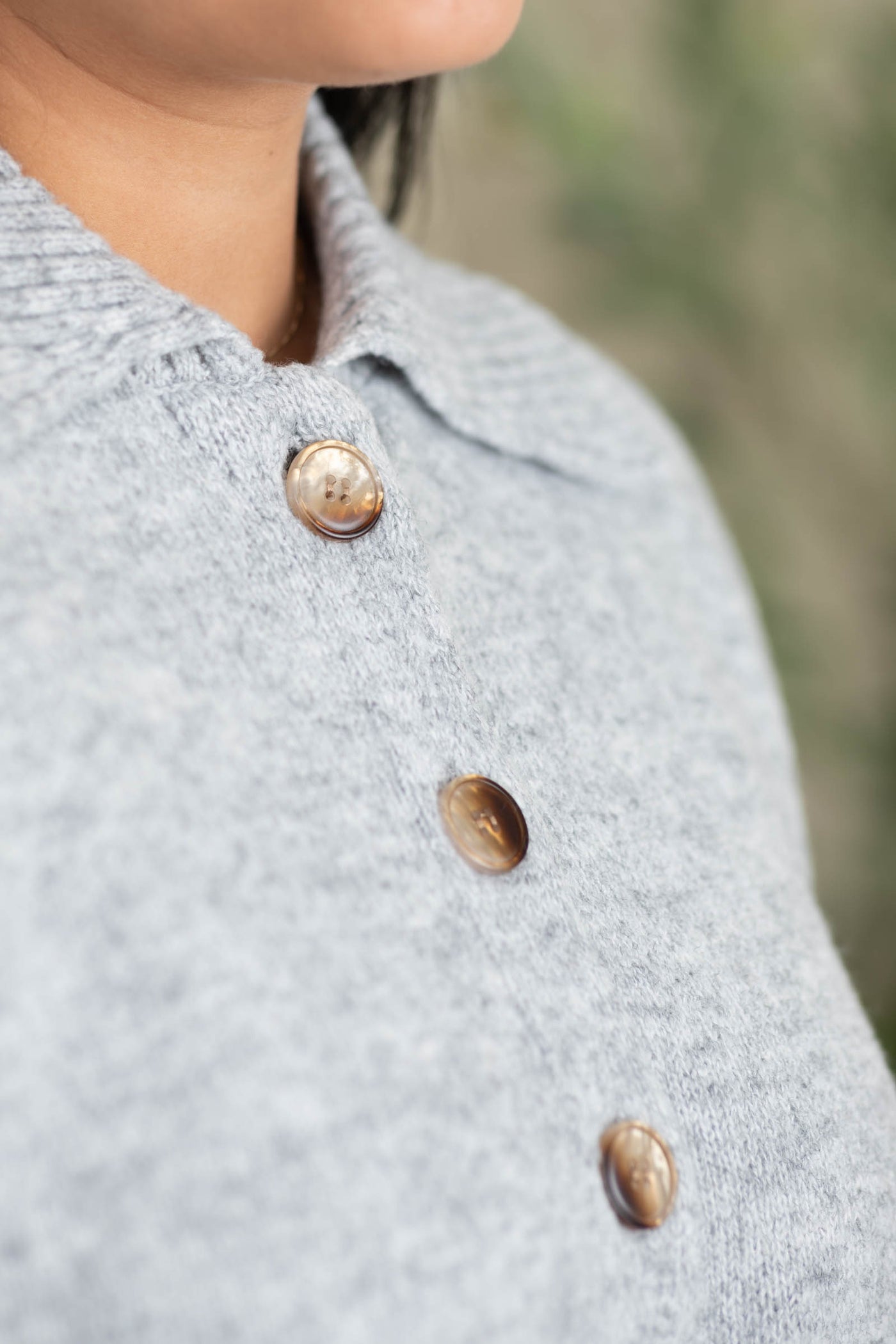 Cotierra Sweater Polo Quarter Button Top