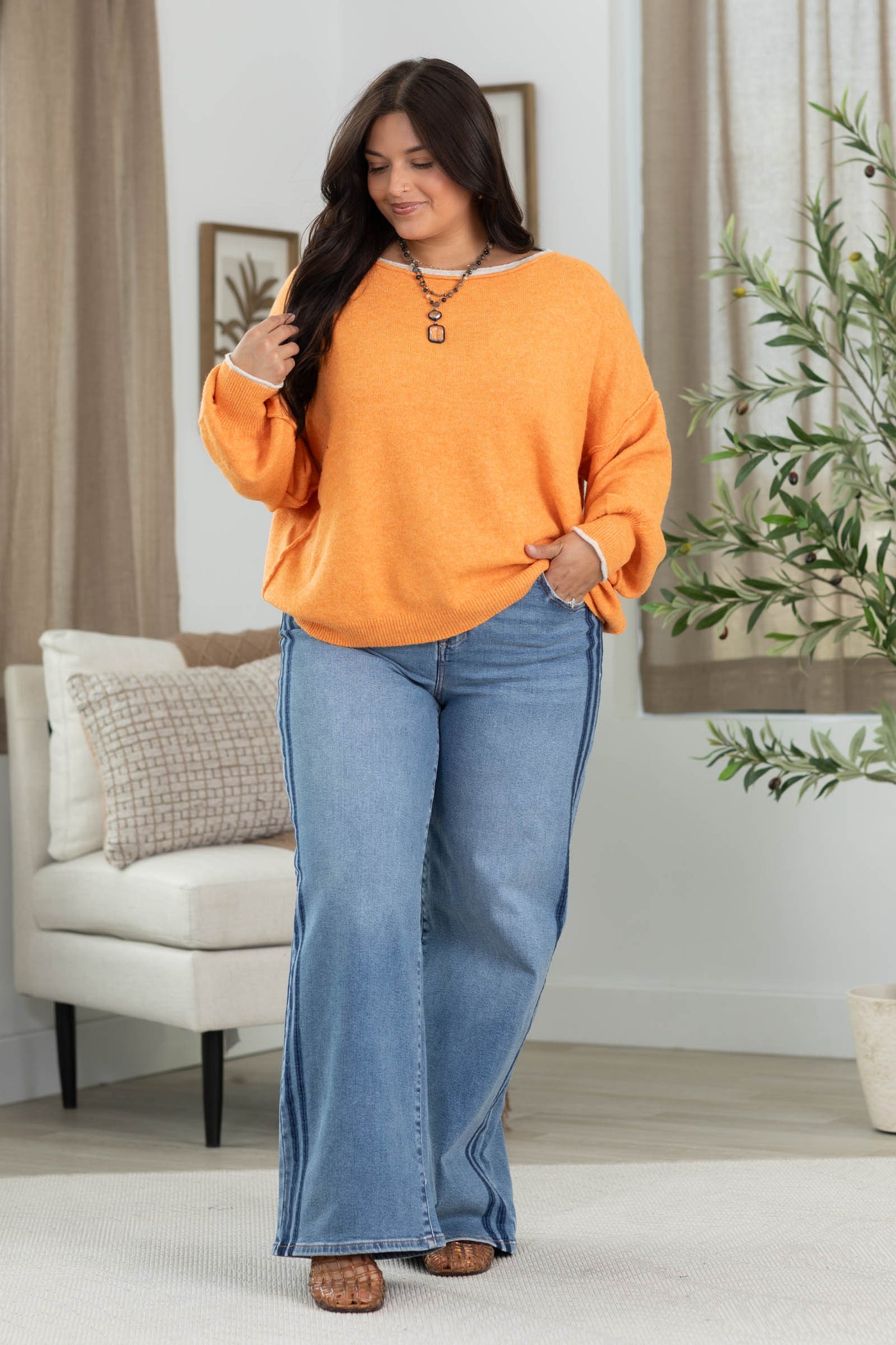 Cozy Pullover Sweaters With Exposed Seams