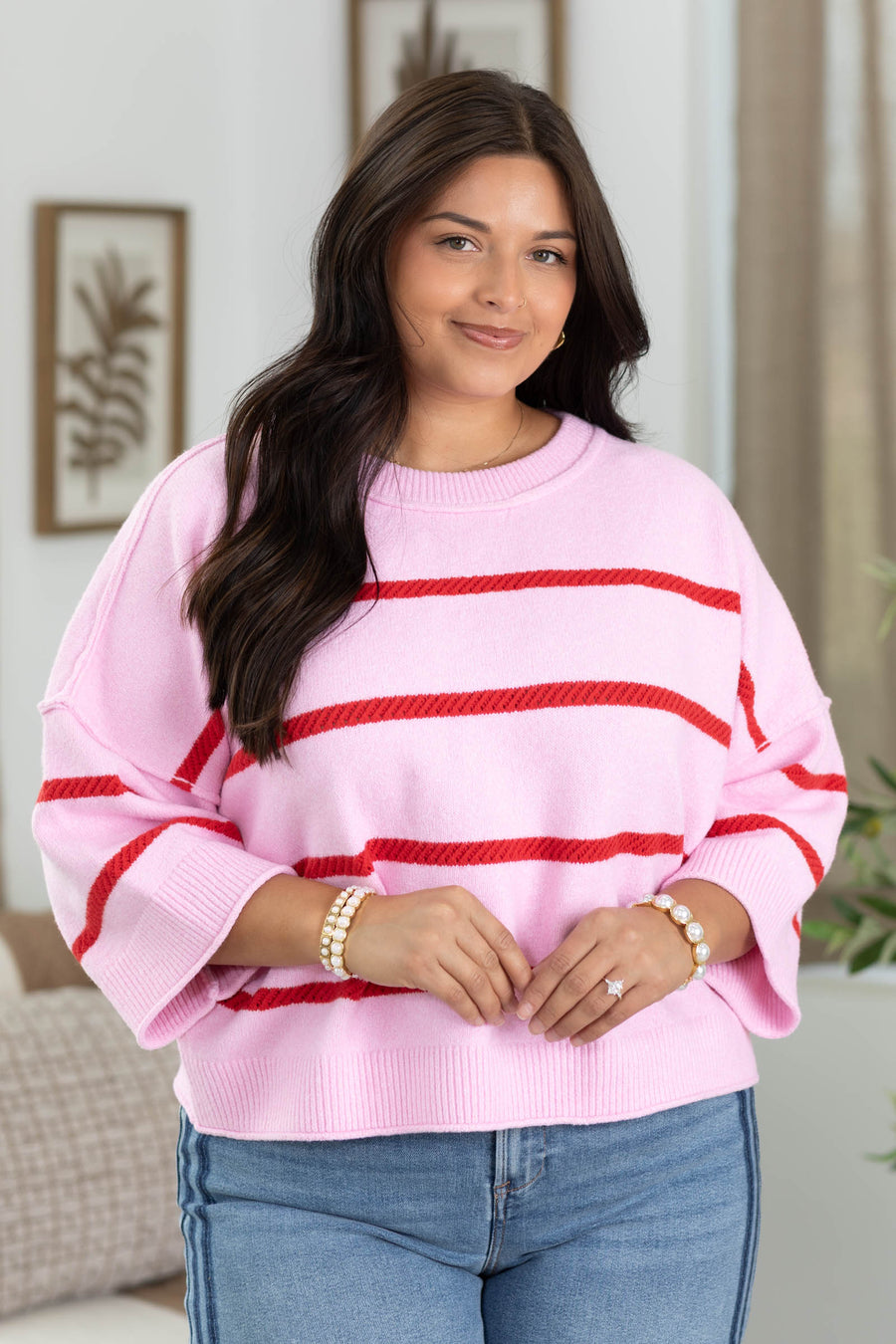 Cotierra Softest Luxe Stripe Crew Sweater