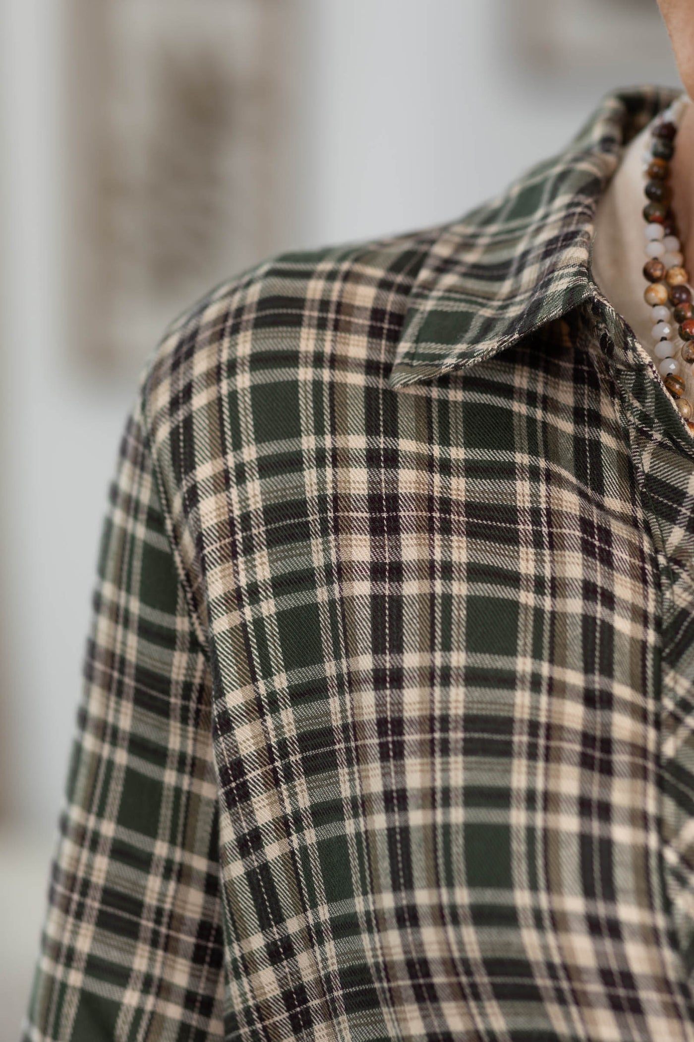 Plaid Flannel Button Up Tops