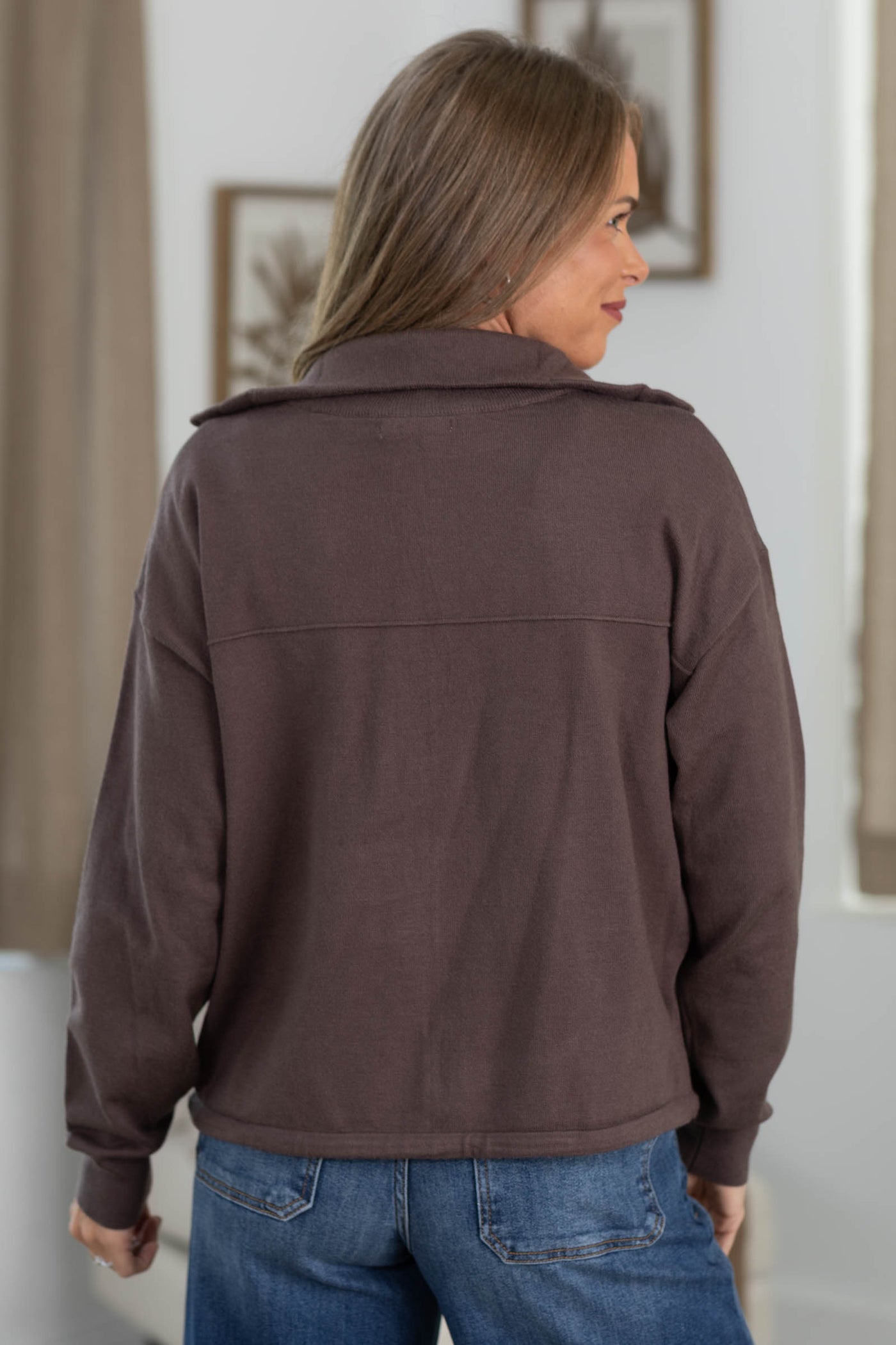 Staccato Full Zip Sweater Jacket With Cinch