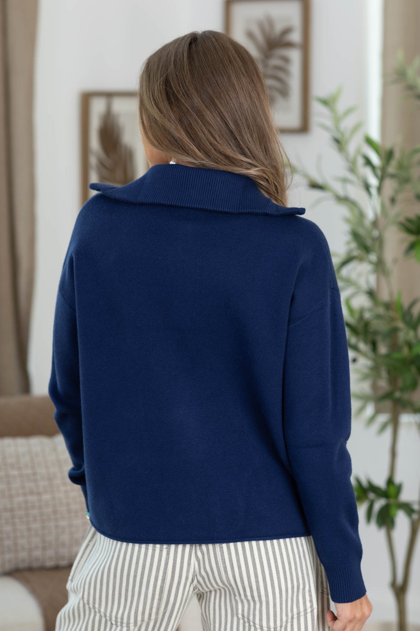 Staccato Half Zip Mock Neck Pullover Sweater