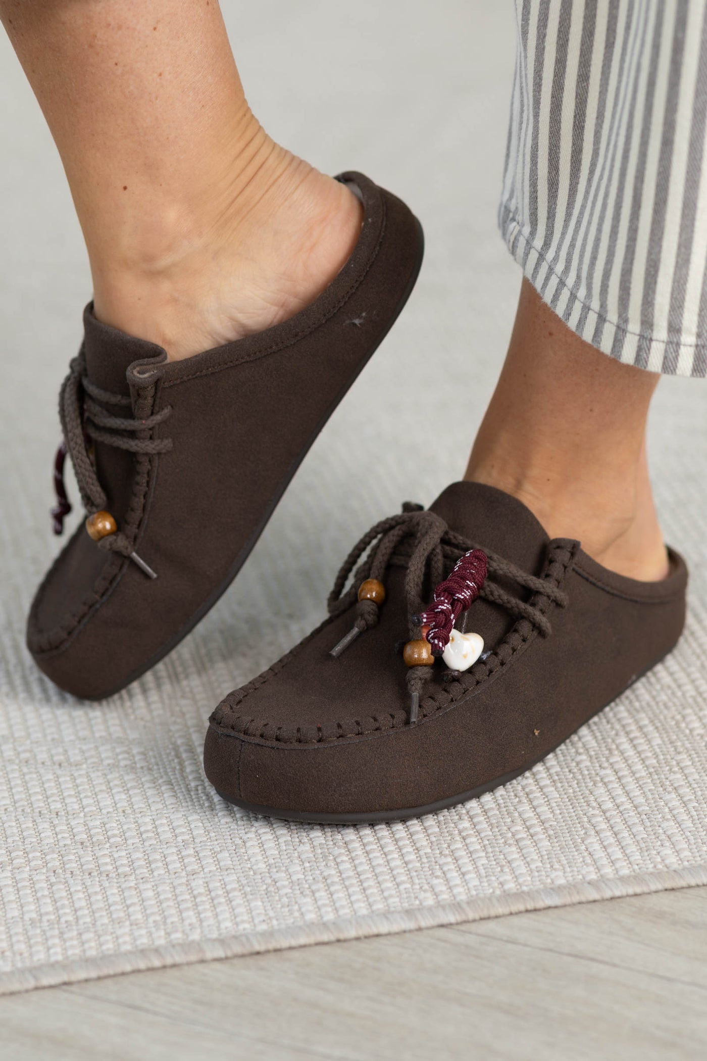 Blowfish Suede Slip On Clog With Bead