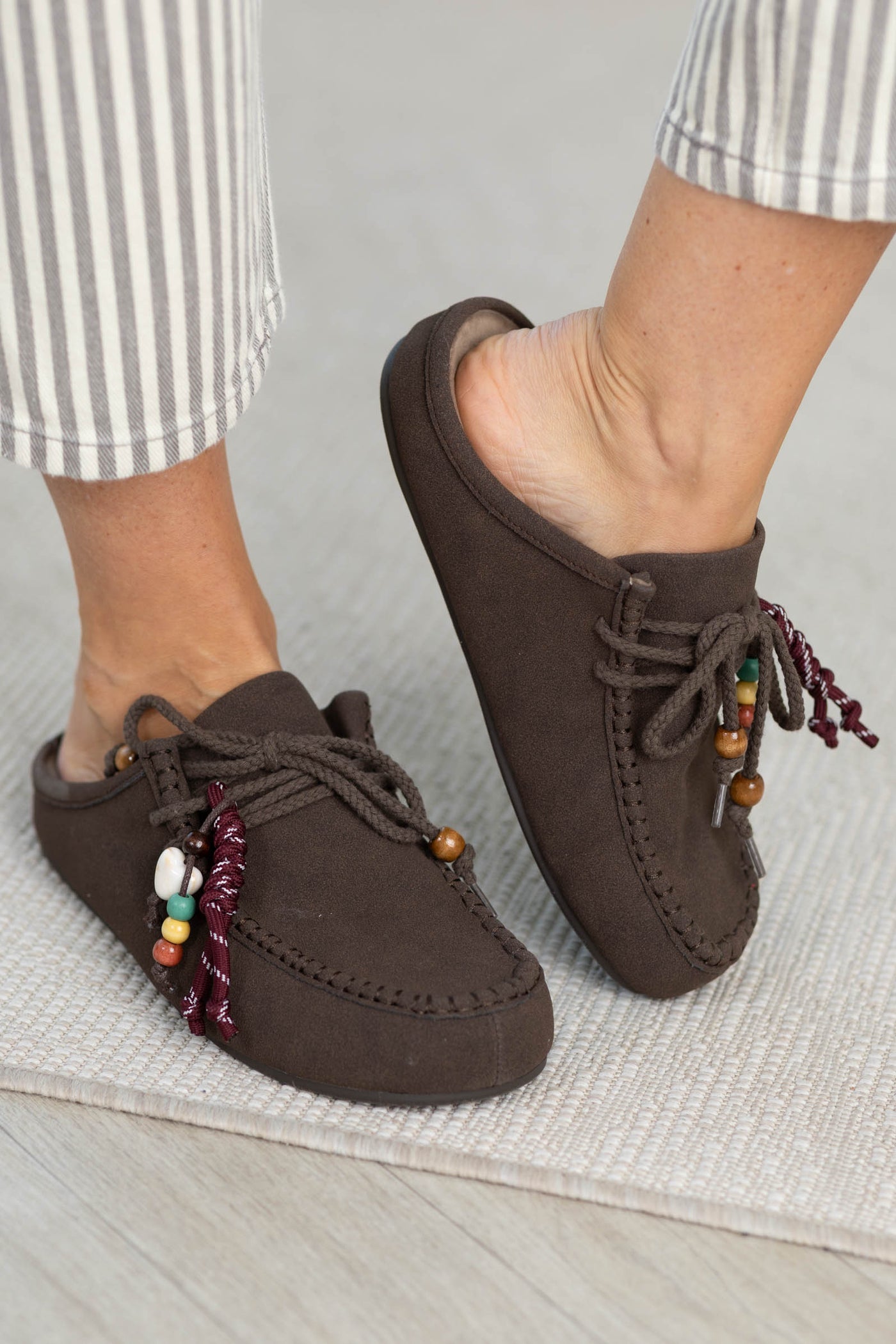 Blowfish Suede Slip On Clog With Bead