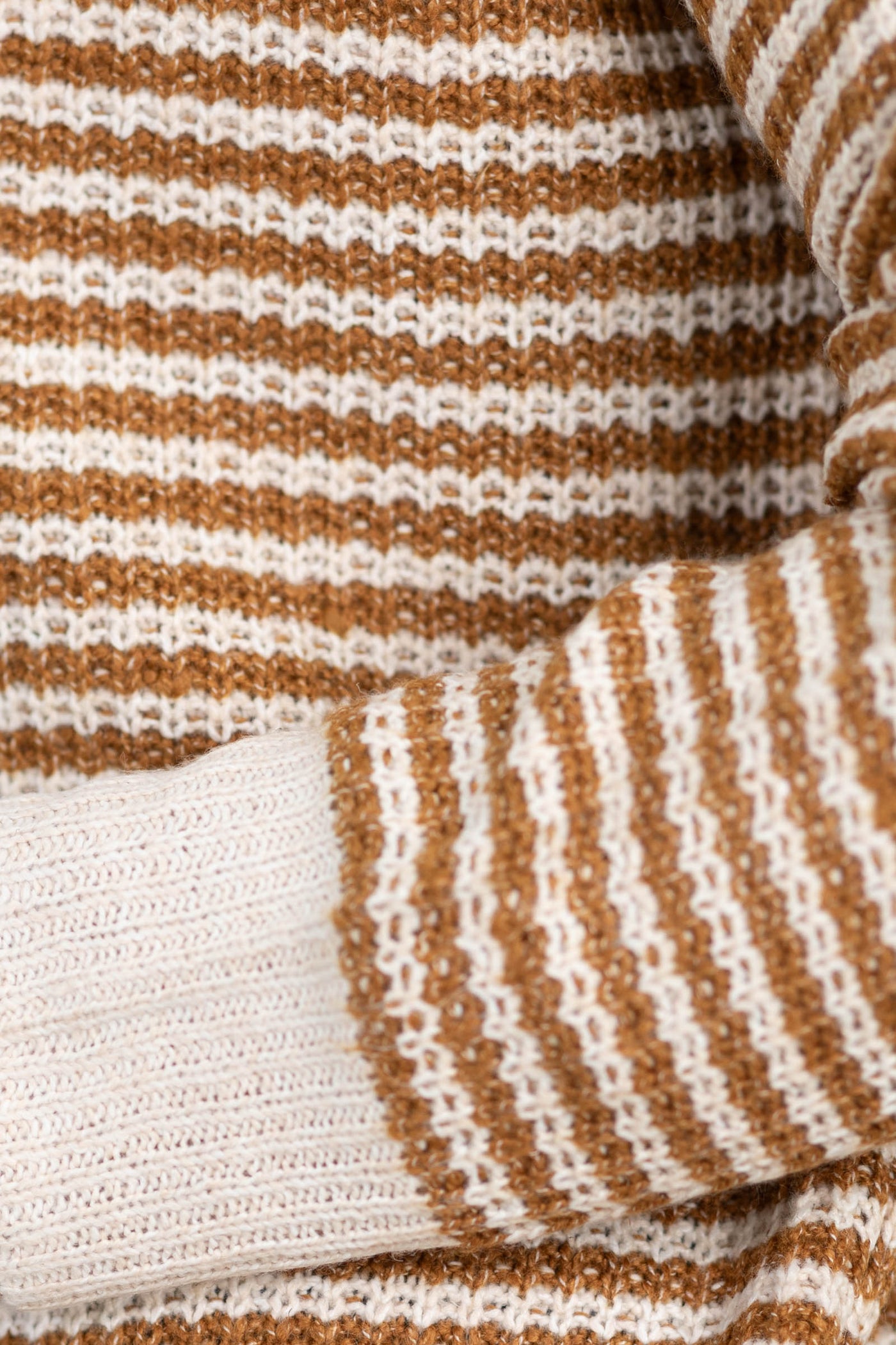 Staccato V-Neck Patch Detail Pinstriped Sweater