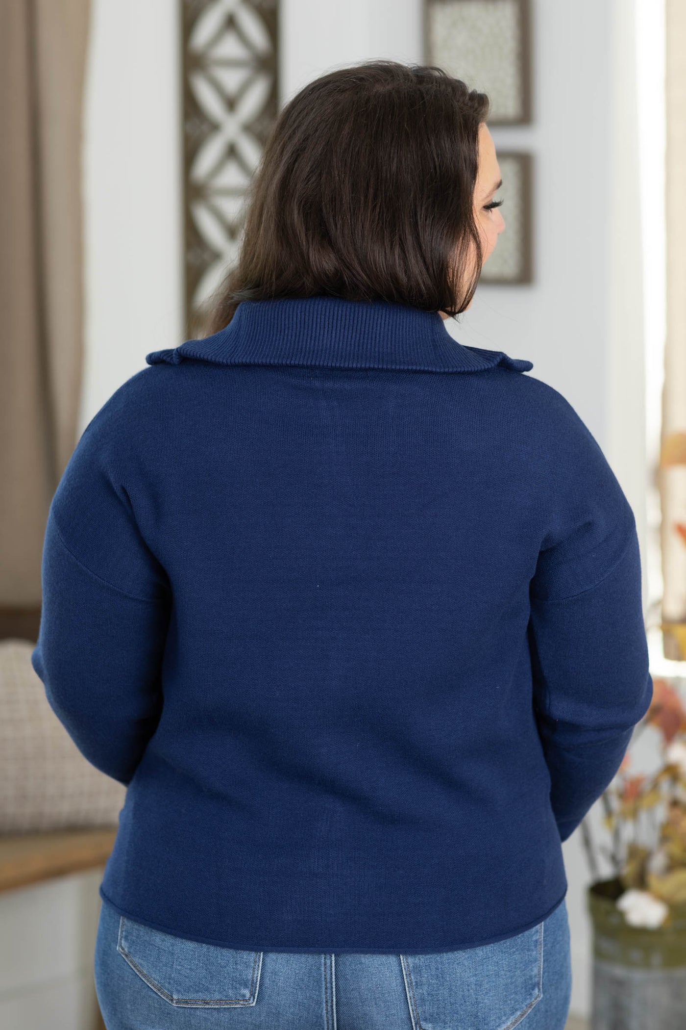 Staccato Half Zip Mock Neck Pullover Sweater