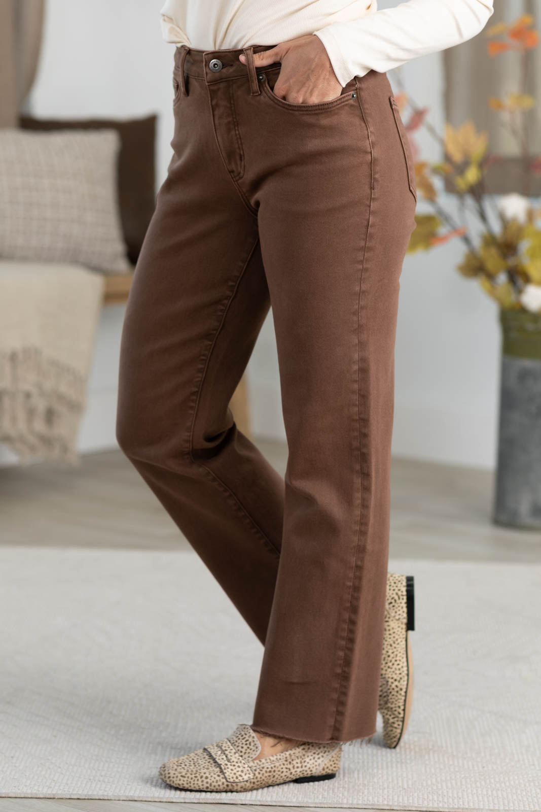 Mica High Rise Tummy Control Straight Ankle Jeans