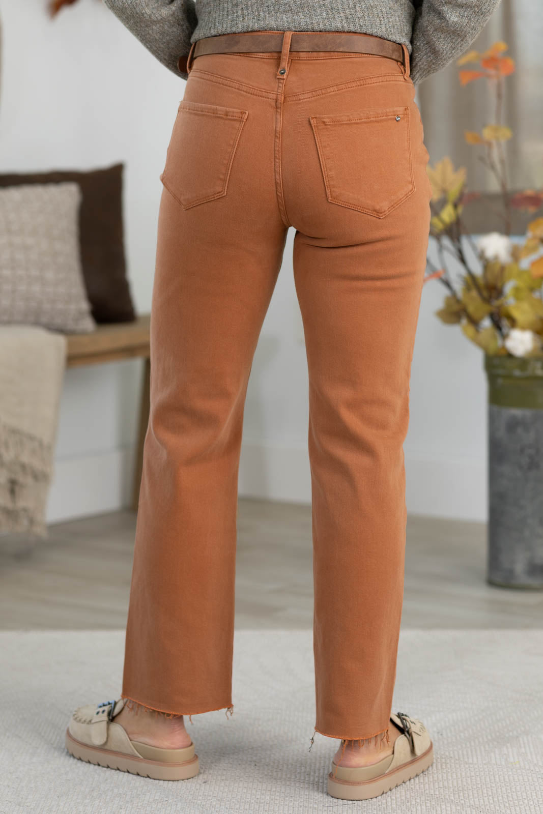 Mica High Rise Tummy Control Straight Ankle Jeans
